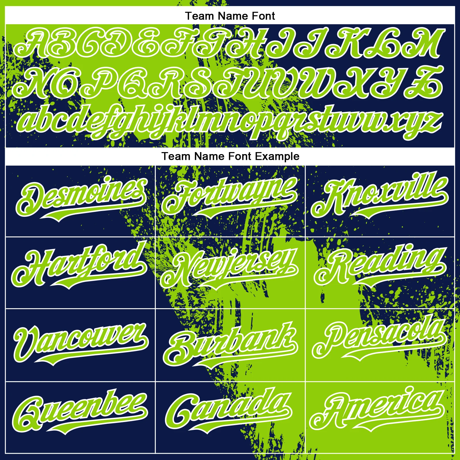 Custom Navy Neon Green-White Abstract Brush Stroke 3D Pattern Design Bomber Full-Snap Varsity Letterman Hoodie Jacket - Image 5