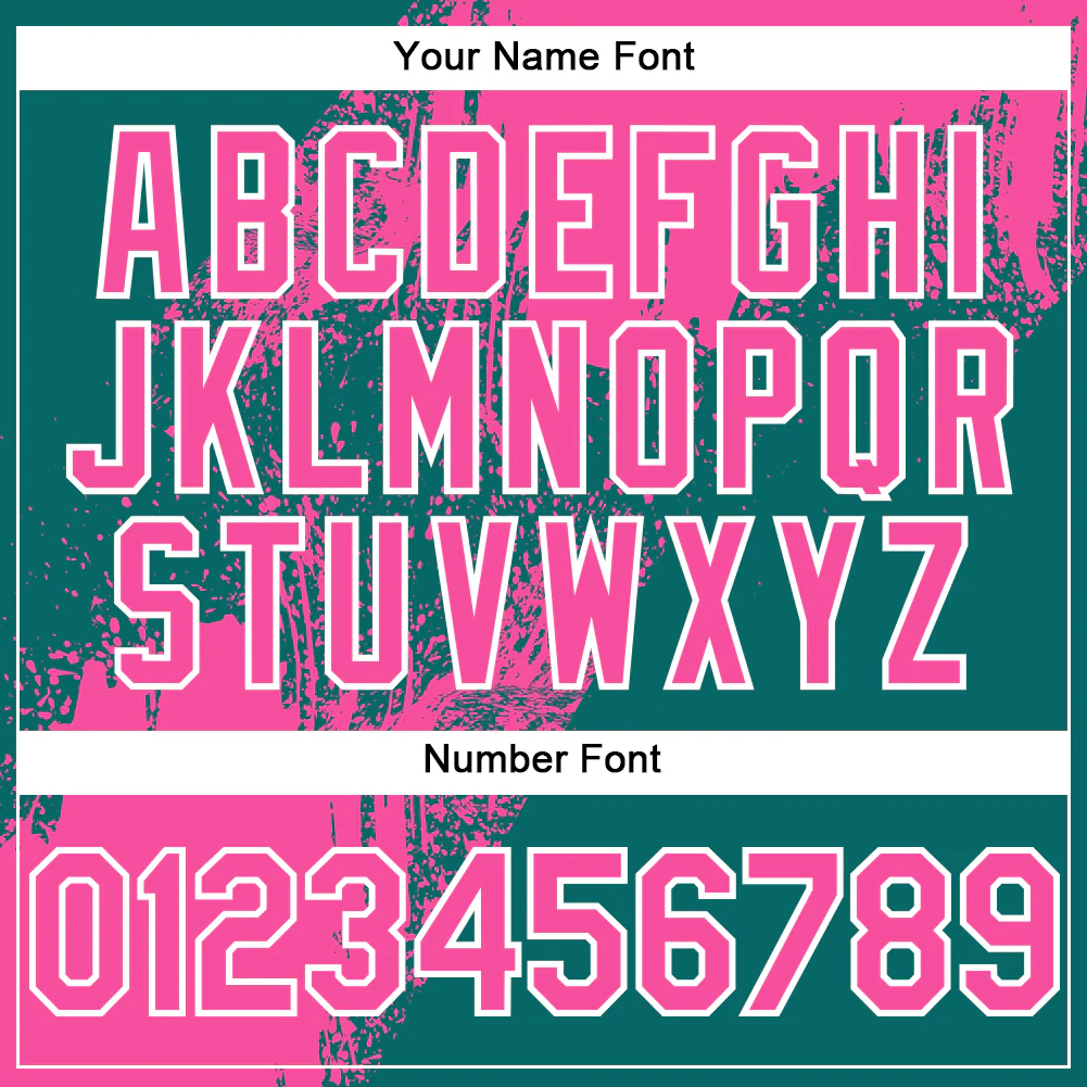 Custom Teal Pink-White Abstract Brush Stroke 3D Pattern Design Bomber Full-Snap Varsity Letterman Hoodie Jacket - Image 6