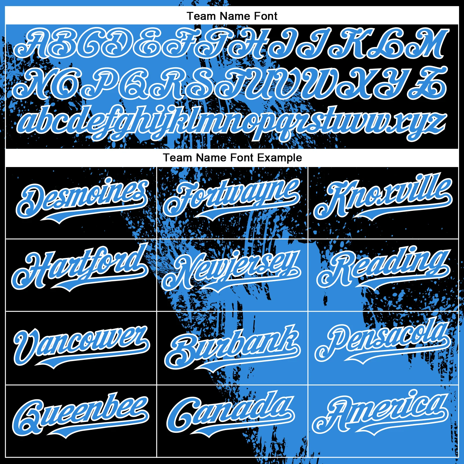 Custom Black Powder Blue-White Abstract Brush Stroke 3D Pattern Design Bomber Full-Snap Varsity Letterman Hoodie Jacket - Image 5