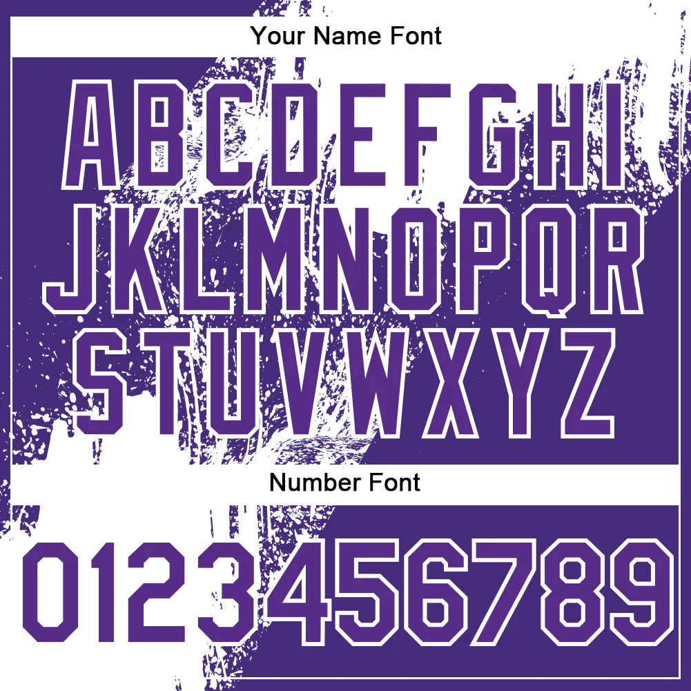 Custom Purple White Abstract Brush Stroke 3D Pattern Design Bomber Full-Snap Varsity Letterman Hoodie Jacket - Image 6