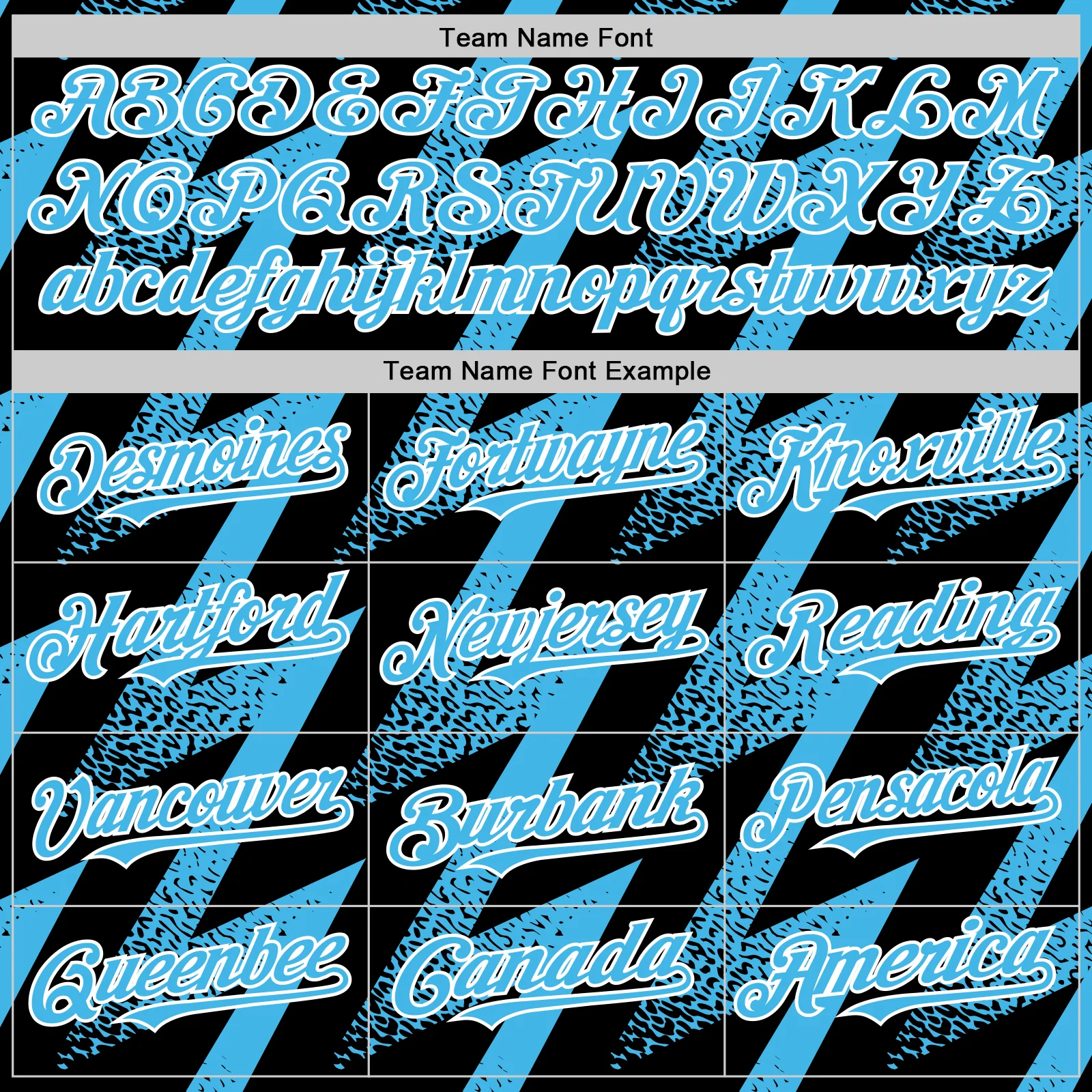 Custom Black Sky Blue-White Zigzag Shape 3D Pattern Design Bomber Full-Snap Varsity Letterman Hoodie Jacket - Image 5