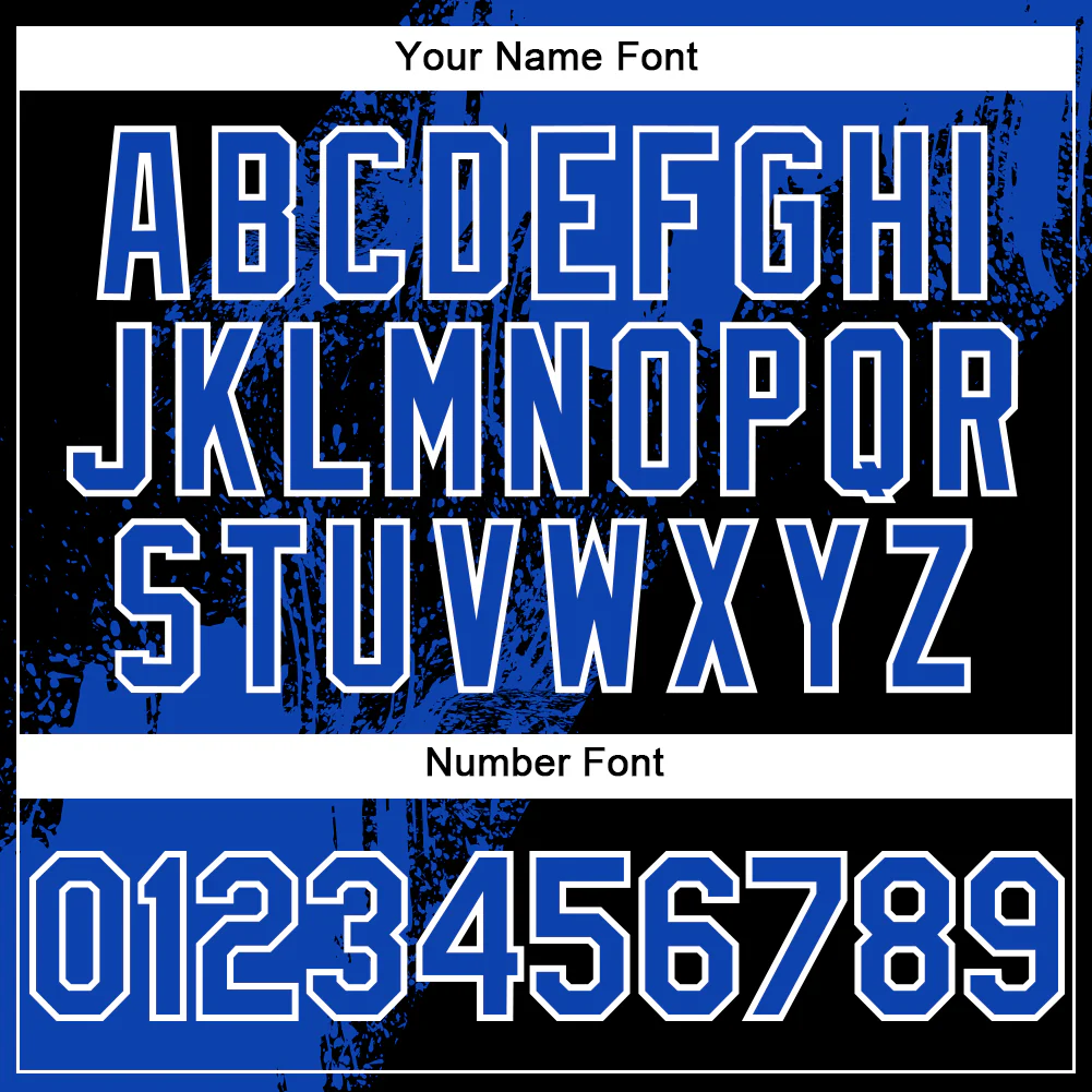 Custom Black Thunder Blue-White Abstract Brush Stroke 3D Pattern Design Bomber Full-Snap Varsity Letterman Hoodie Jacket - Image 6