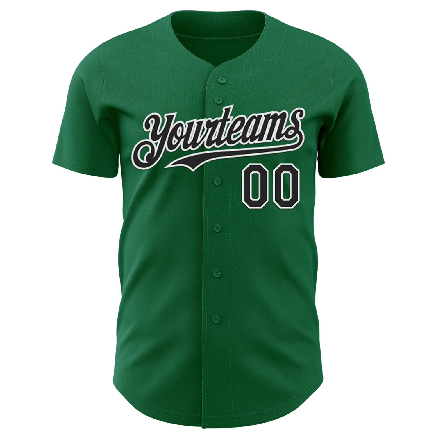 Custom Kelly Green Black-White 3D Alexandra Ramirez Game Plan Street Art Authentic Baseball Jersey - Image 2