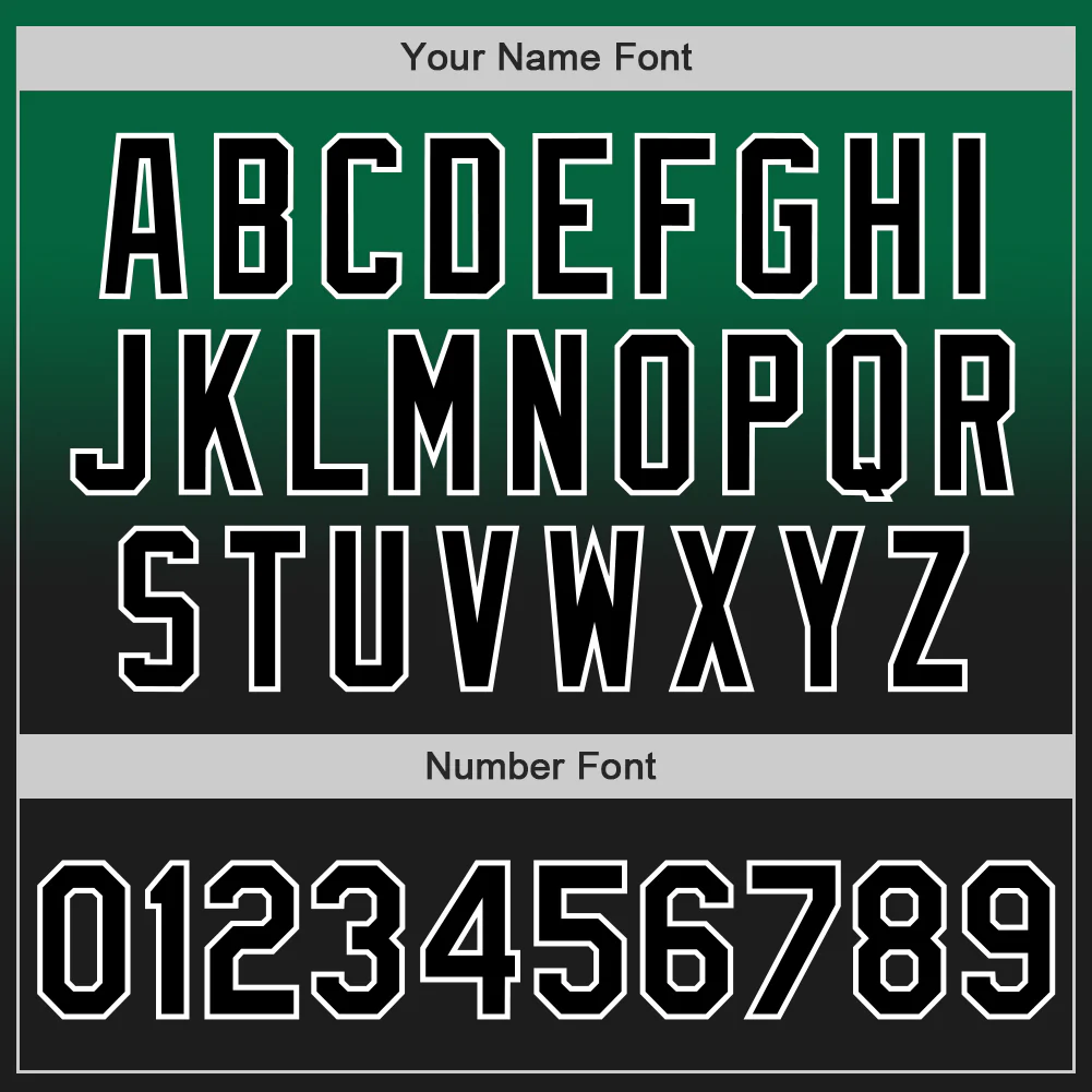 Custom Kelly Green Black-White Authentic Fade Fashion Baseball Jersey - Image 5