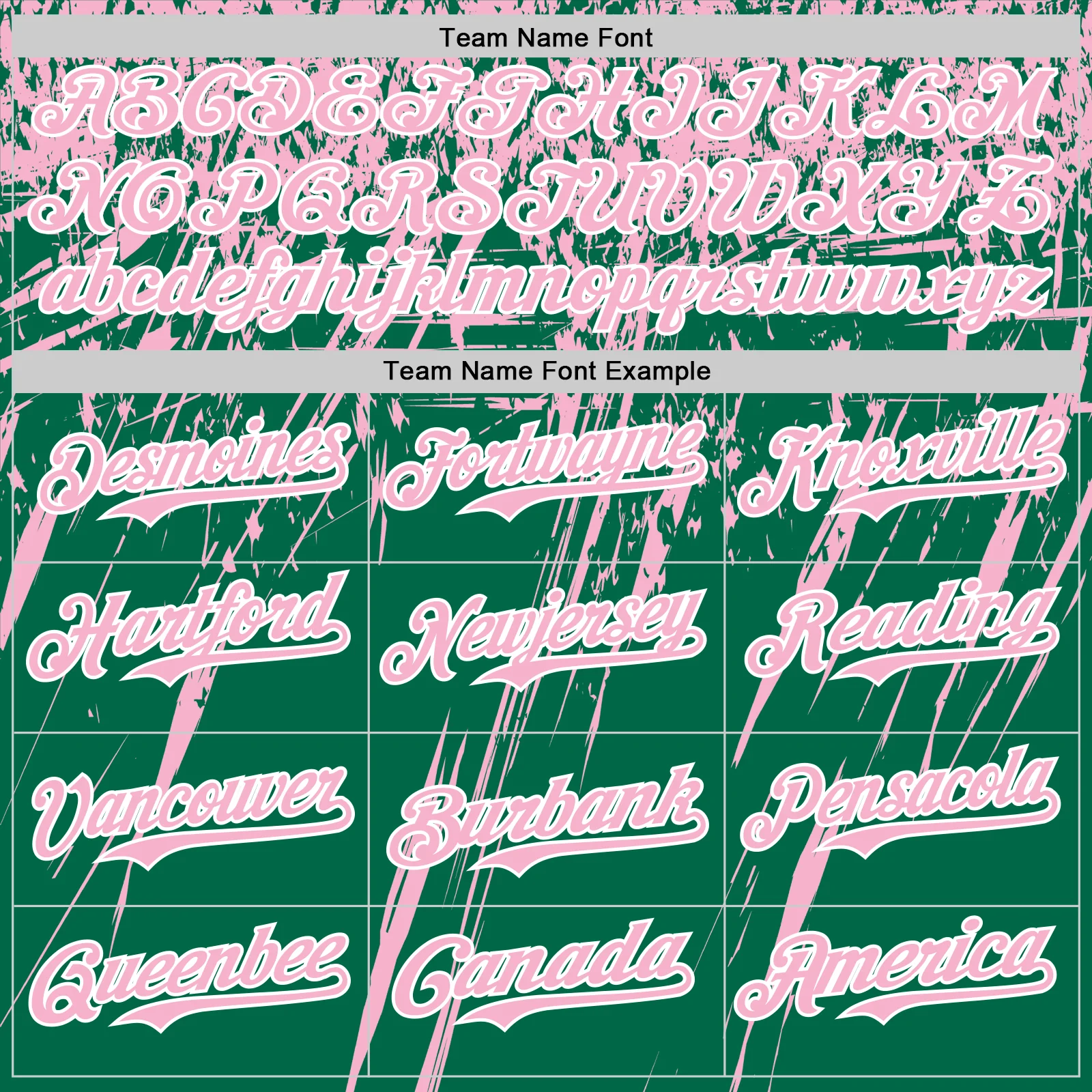 Custom Kelly Green Light Pink-White Distressed Scratch Brush Stroke Authentic Baseball Jersey - Image 4