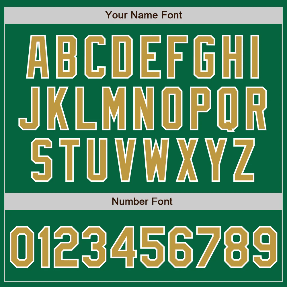 Custom Kelly Green Old Gold-White Authentic Two Tone Baseball Jersey - Image 5