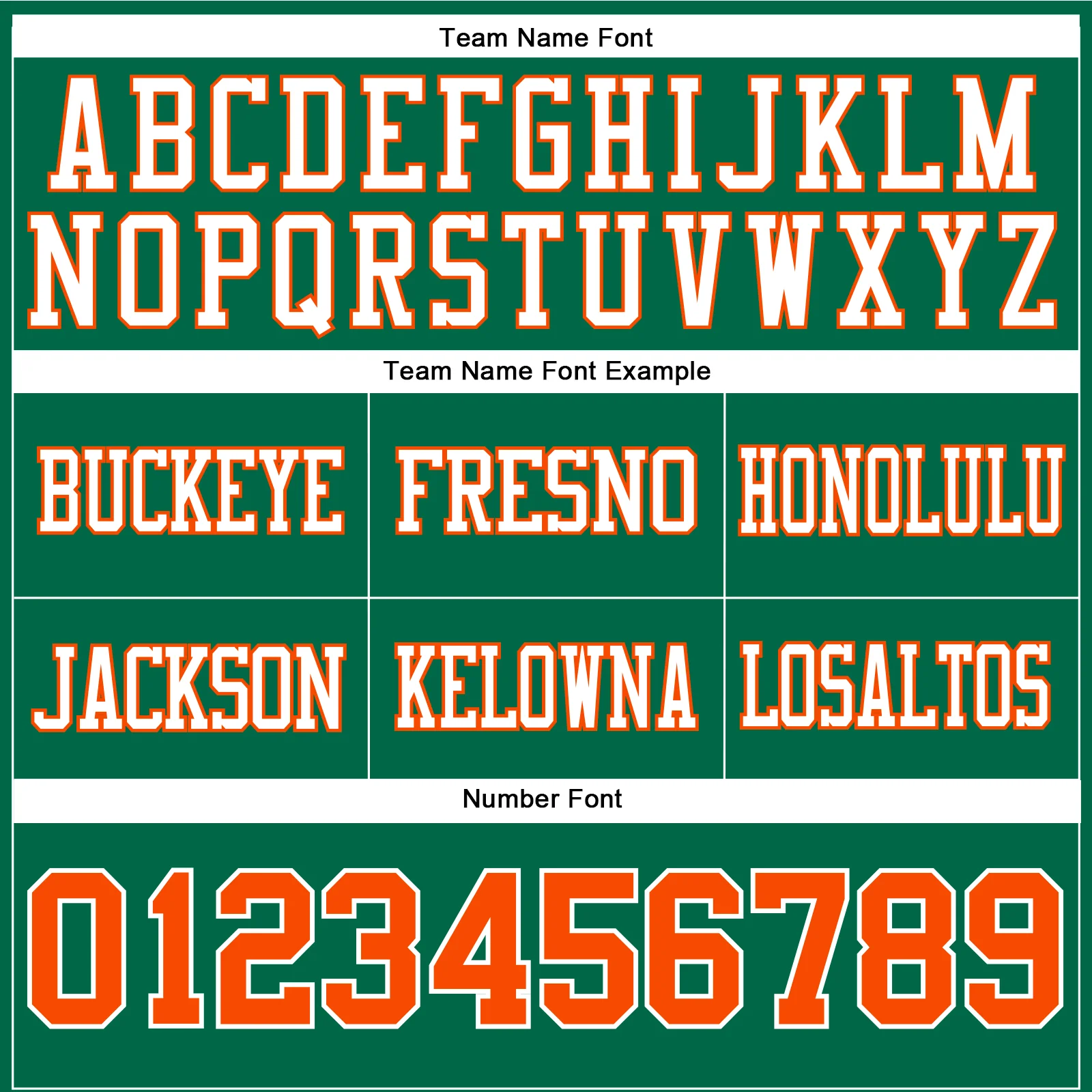Custom Kelly Green Orange-White Authentic Football Jersey - Image 4