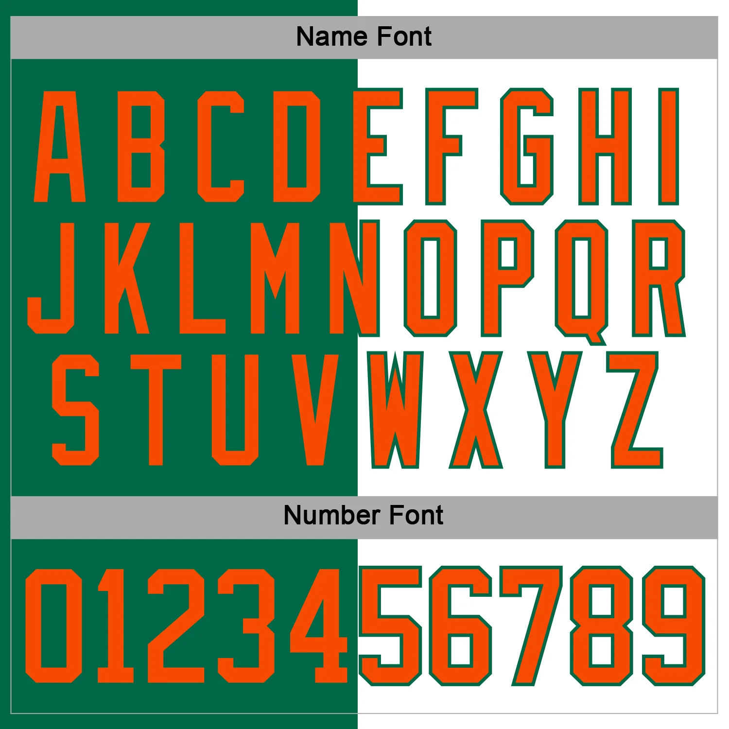 Custom Kelly Green Orange-White Split Fashion Hockey Lace Neck Jersey - Image 5