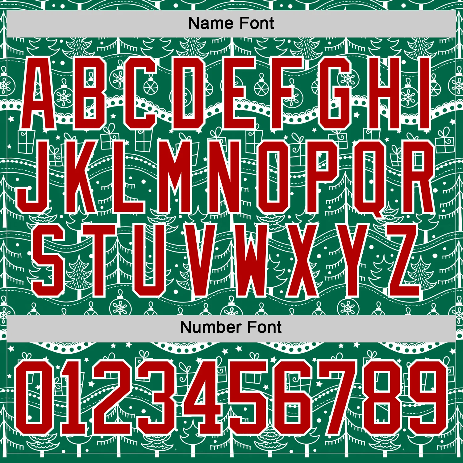 Custom Kelly Green Red-White 3D Christmas Hockey Lace Neck Jersey - Image 5