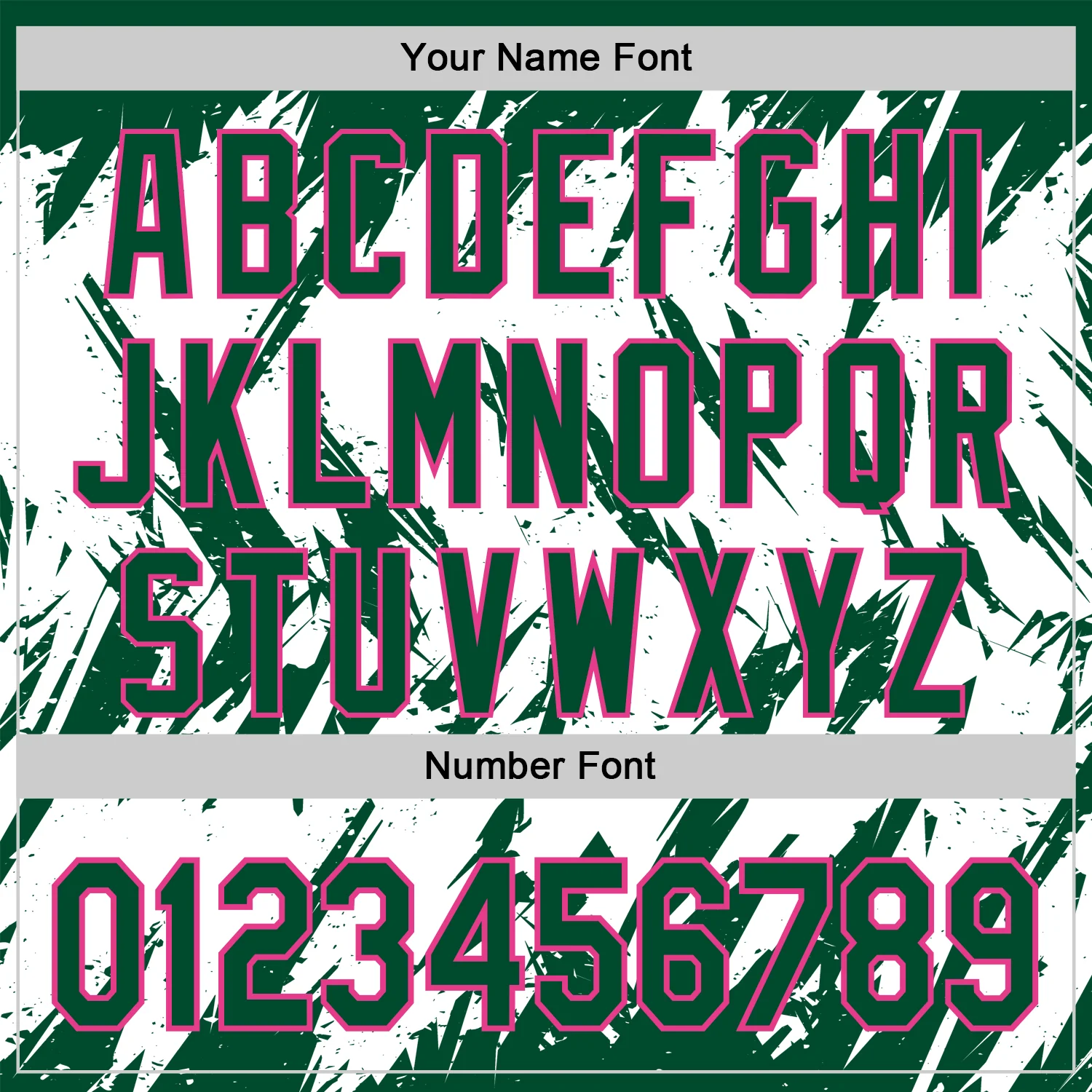 Custom Kelly Green White-Pink Abstract Sharp Shape Fragment Pattern Bomber Full-Snap Varsity Letterman Hoodie Jacket - Image 6