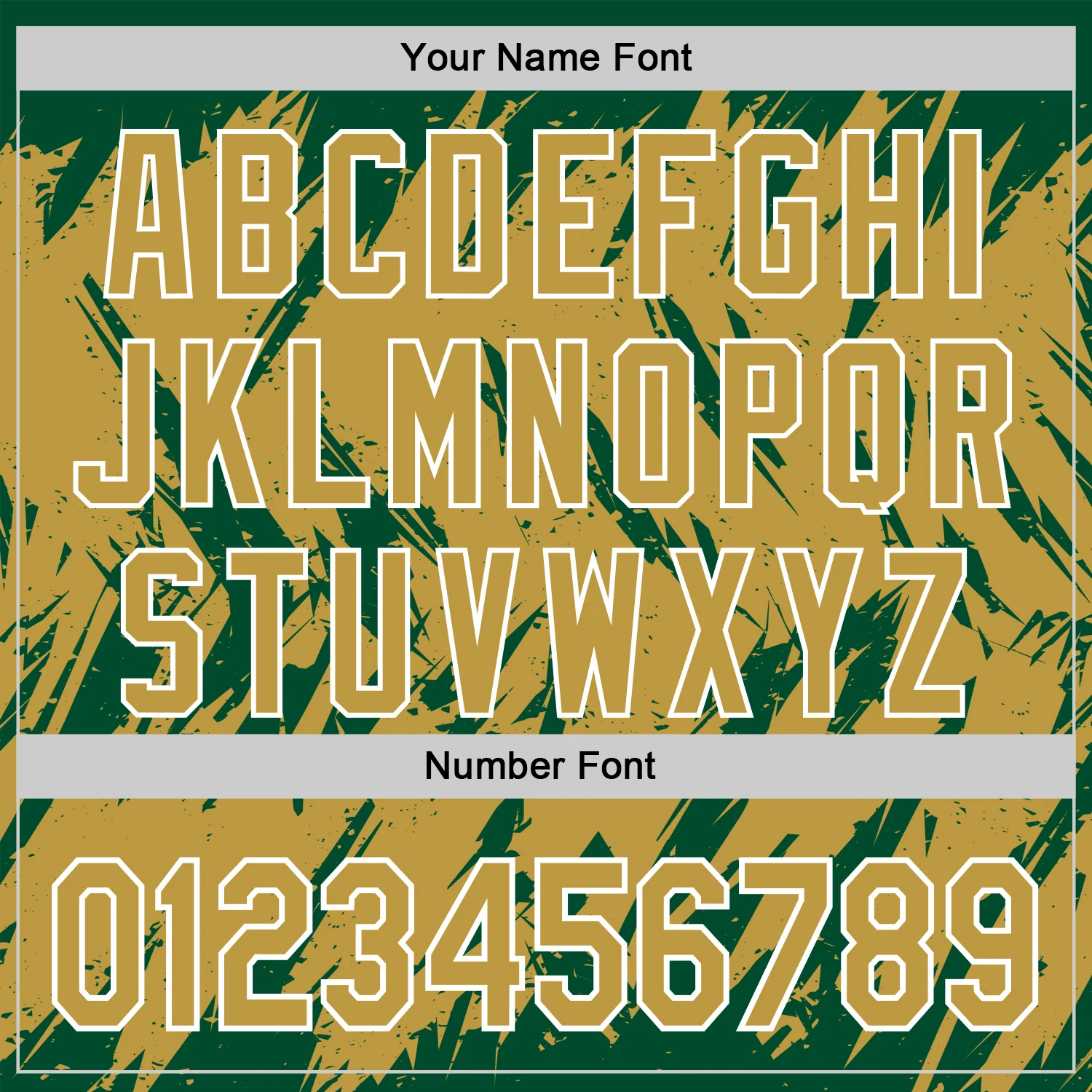 Custom Kelly Green Old Gold-White Abstract Sharp Shape Fragment Pattern Bomber Full-Snap Varsity Letterman Hoodie Jacket - Image 6