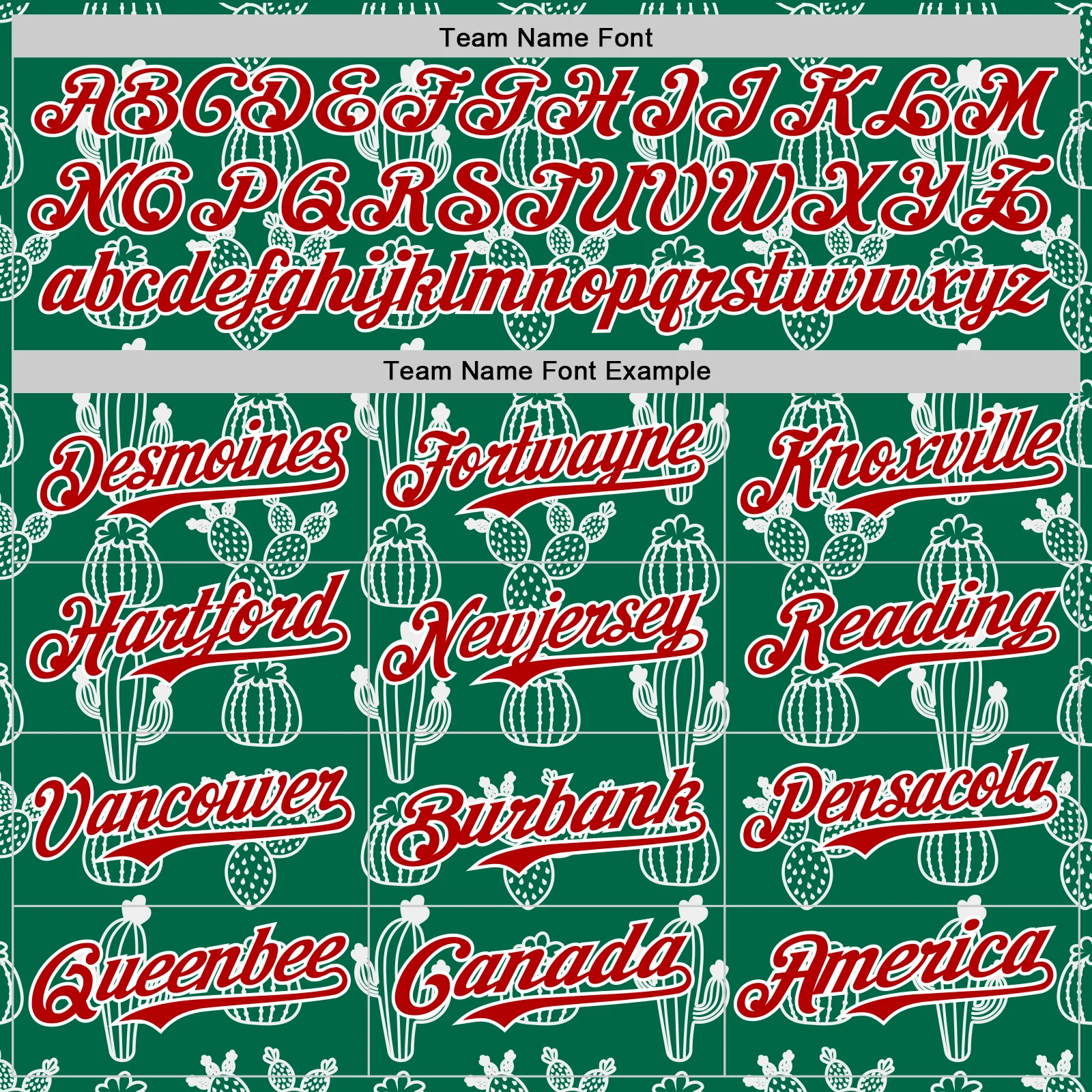 Custom Kelly Green Red-White 3D Mexican Cactus Authentic Baseball Jersey - Image 4