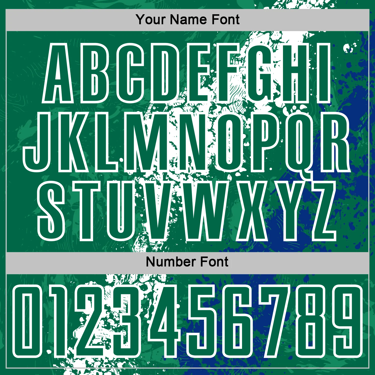 Custom Kelly Green White-Royal Dripping Splatter Cracked Texture Sublimation Soccer Uniform Jersey - Image 6