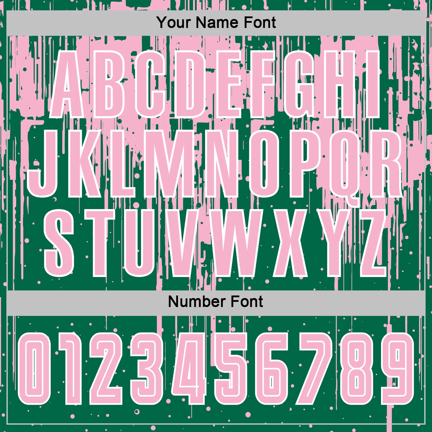 Custom Kelly Green Light Pink-White Dripping Splatte Pattern Sports Sublimation Soccer Uniform Jersey - Image 6