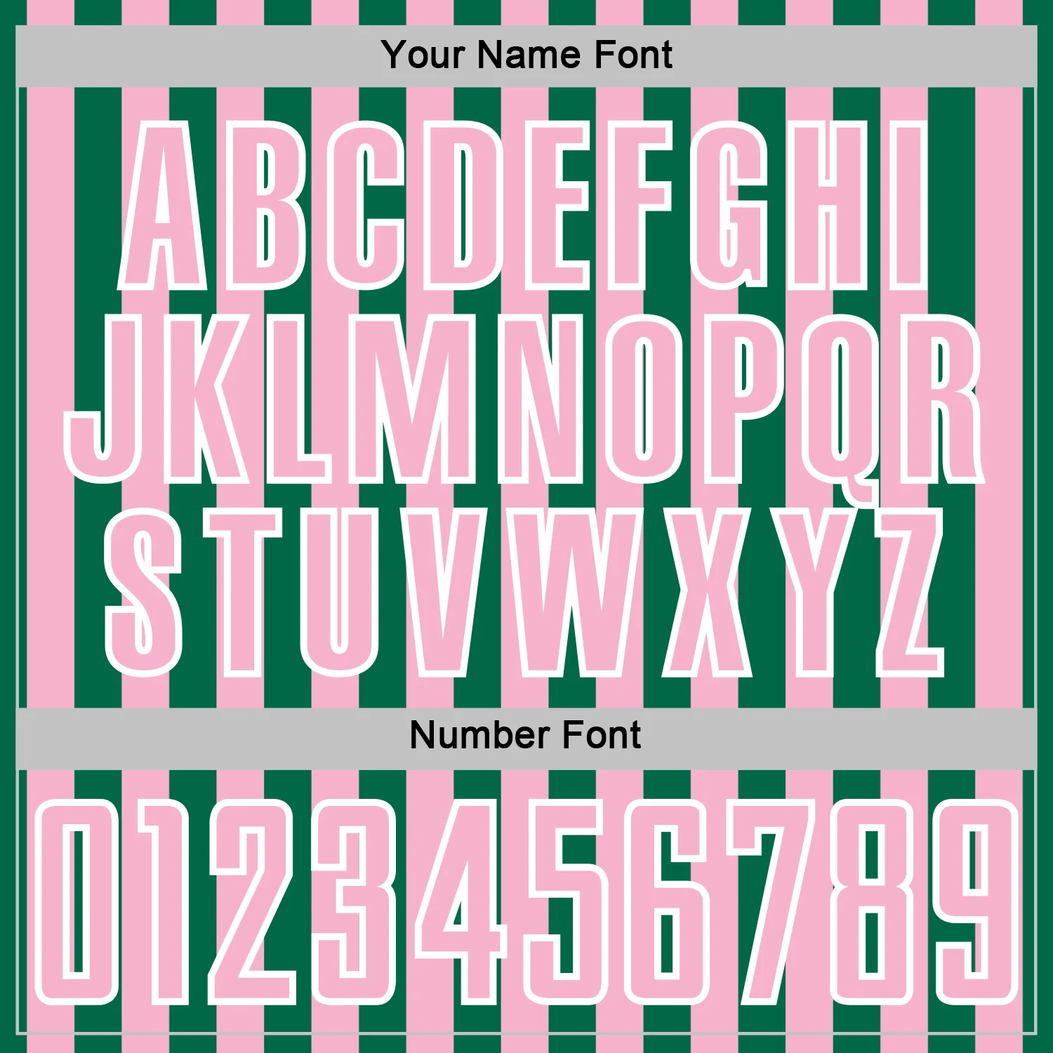 Custom Kelly Green Light Pink-White Stripe Sports Sublimation Soccer Uniform Jersey - Image 6