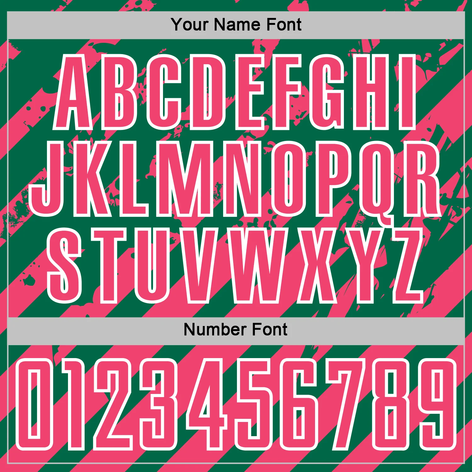 Custom Kelly Green Neon Pink-White Distressed Diagonal Stripe Pattern Sports Sublimation Soccer Uniform Jersey - Image 6