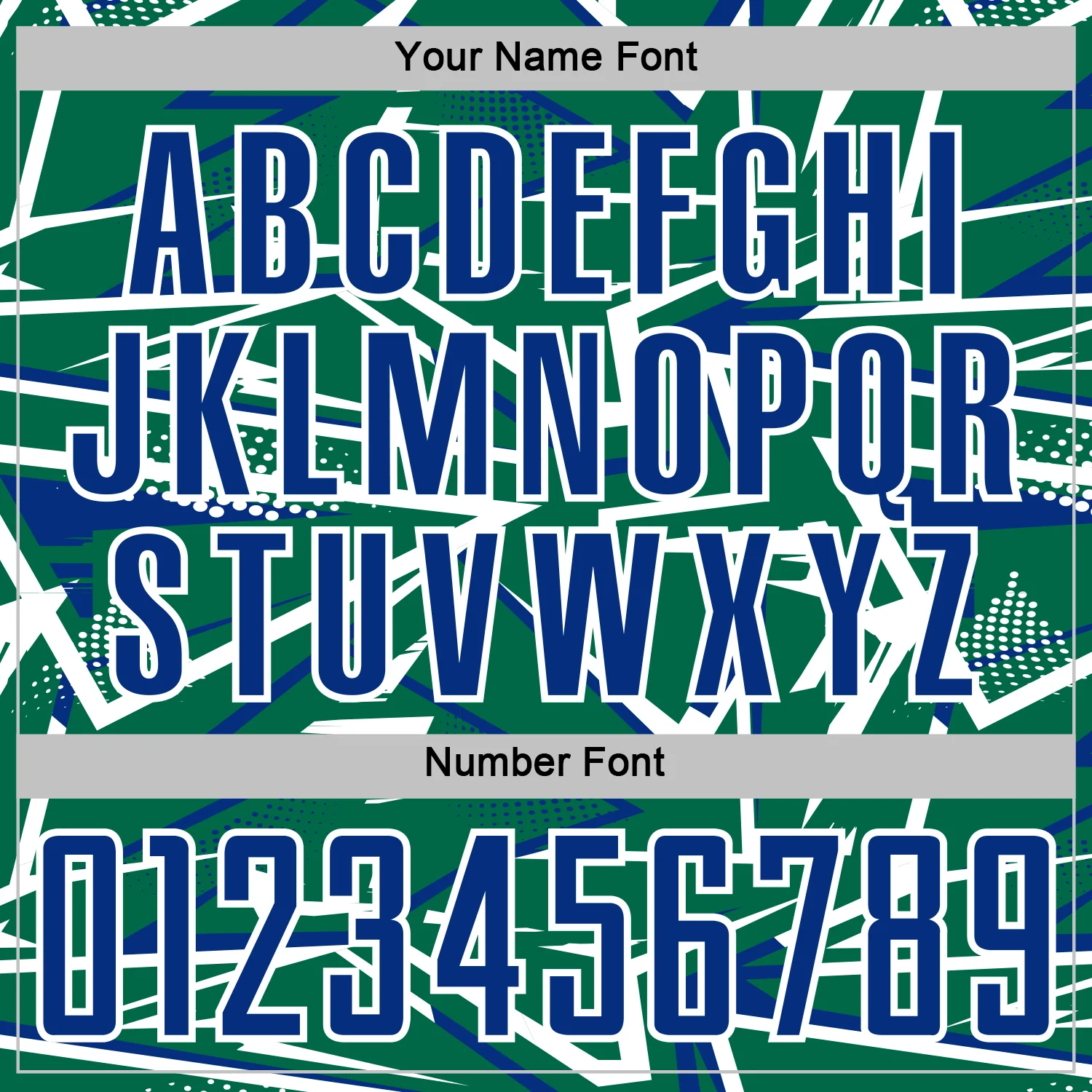Custom Kelly Green Royal-White Abstract Geometric Stripes Sports Sublimation Soccer Uniform Jersey - Image 6