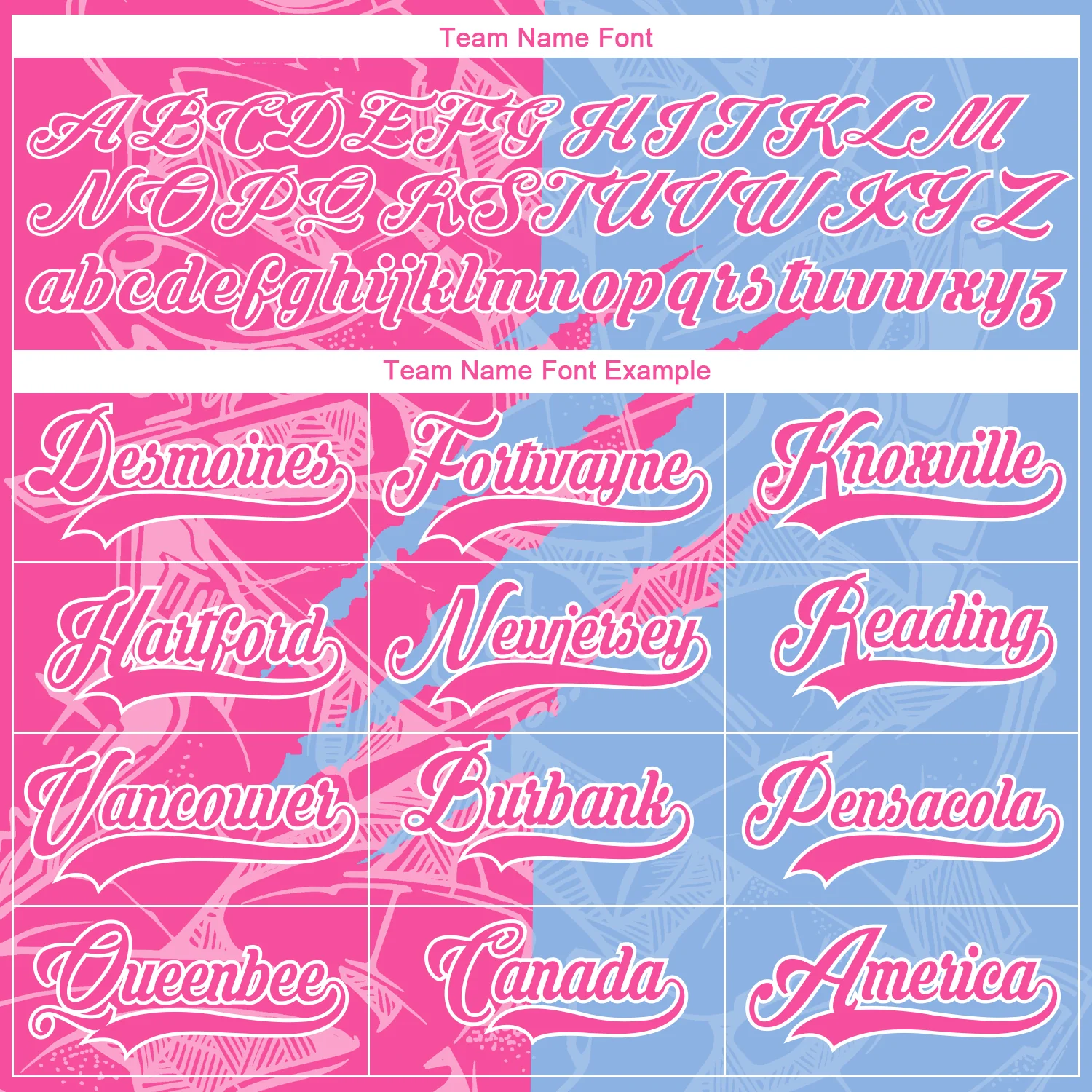 Custom Light Blue Pink-White 3D Pattern Gradient Fashion Scratch Hockey Lace Neck Jersey - Image 4