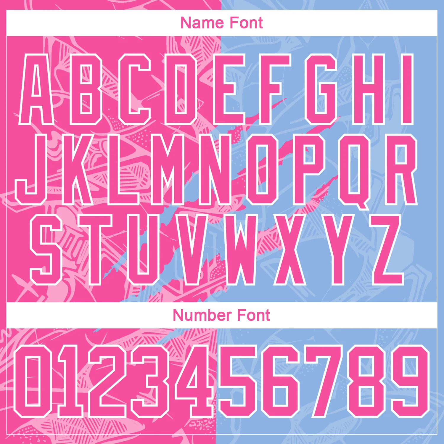 Custom Light Blue Pink-White 3D Pattern Gradient Fashion Scratch Hockey Lace Neck Jersey - Image 5
