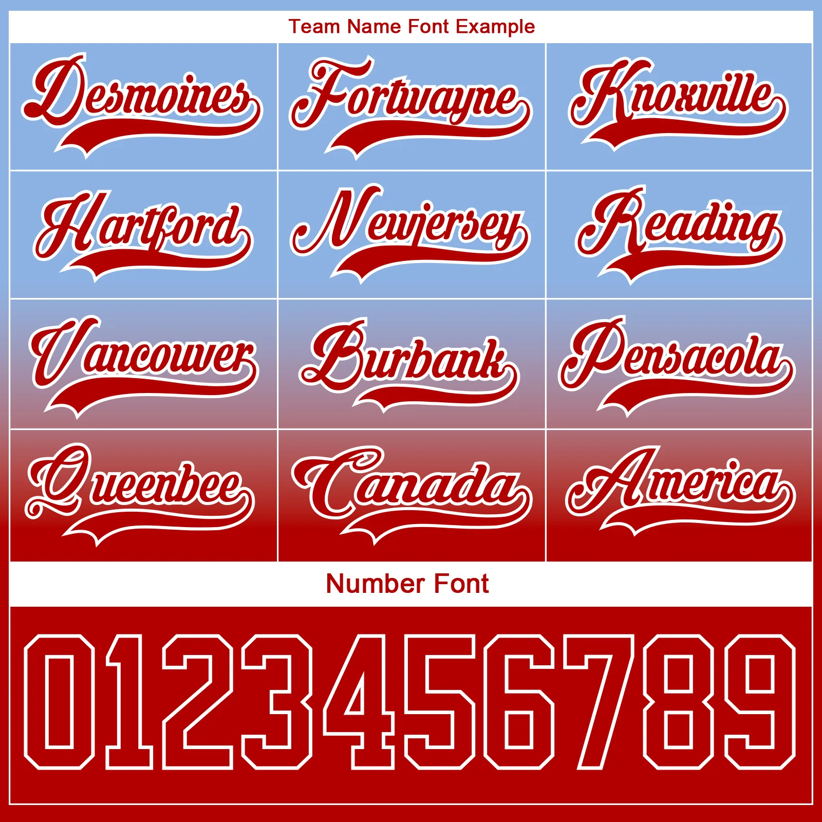 Custom Light Blue Red-White Fade Fashion Hockey Lace Neck Jersey - Image 6