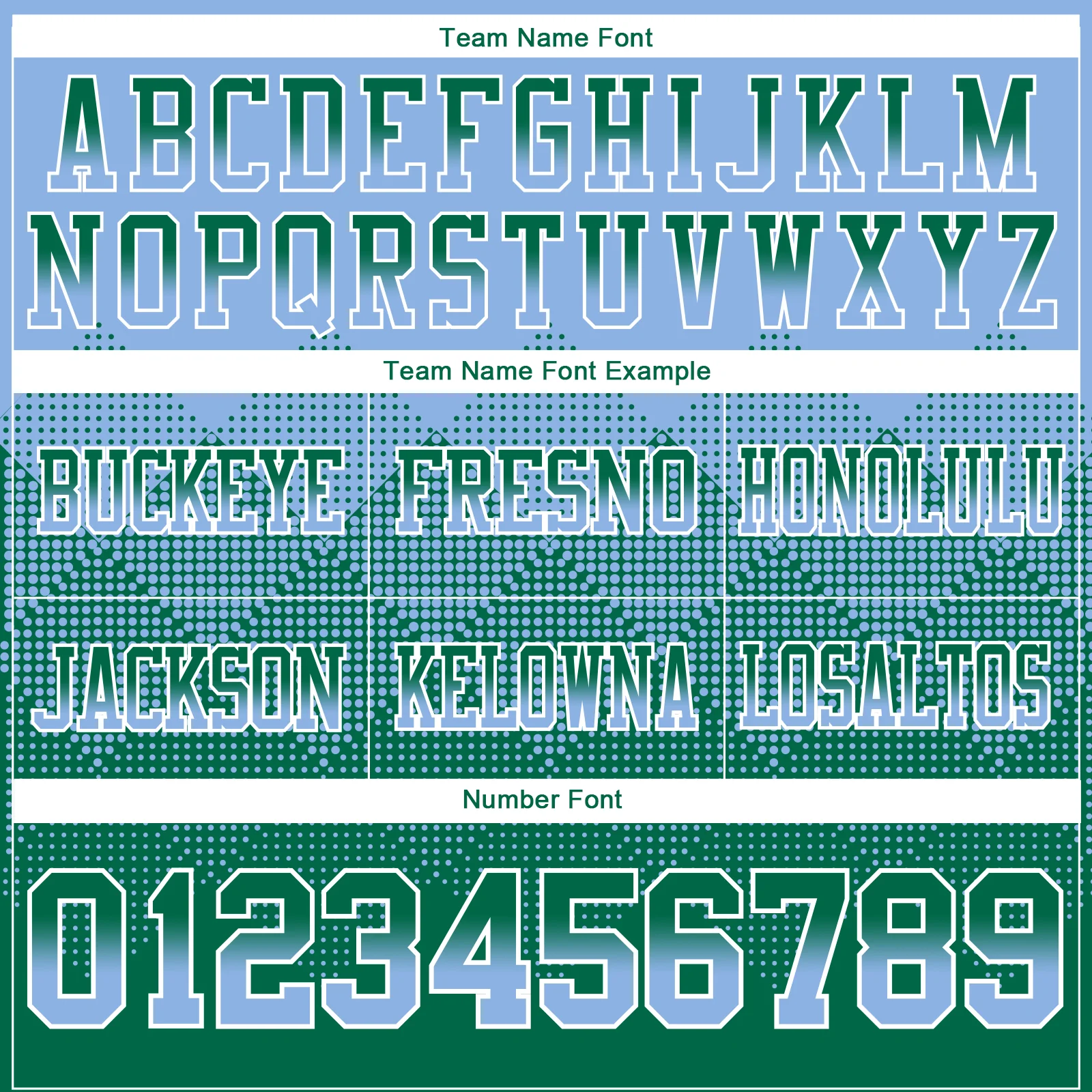 Custom Light Blue Kelly Green-White Authentic Gradient Square Shape Flag Football Jersey - Image 3