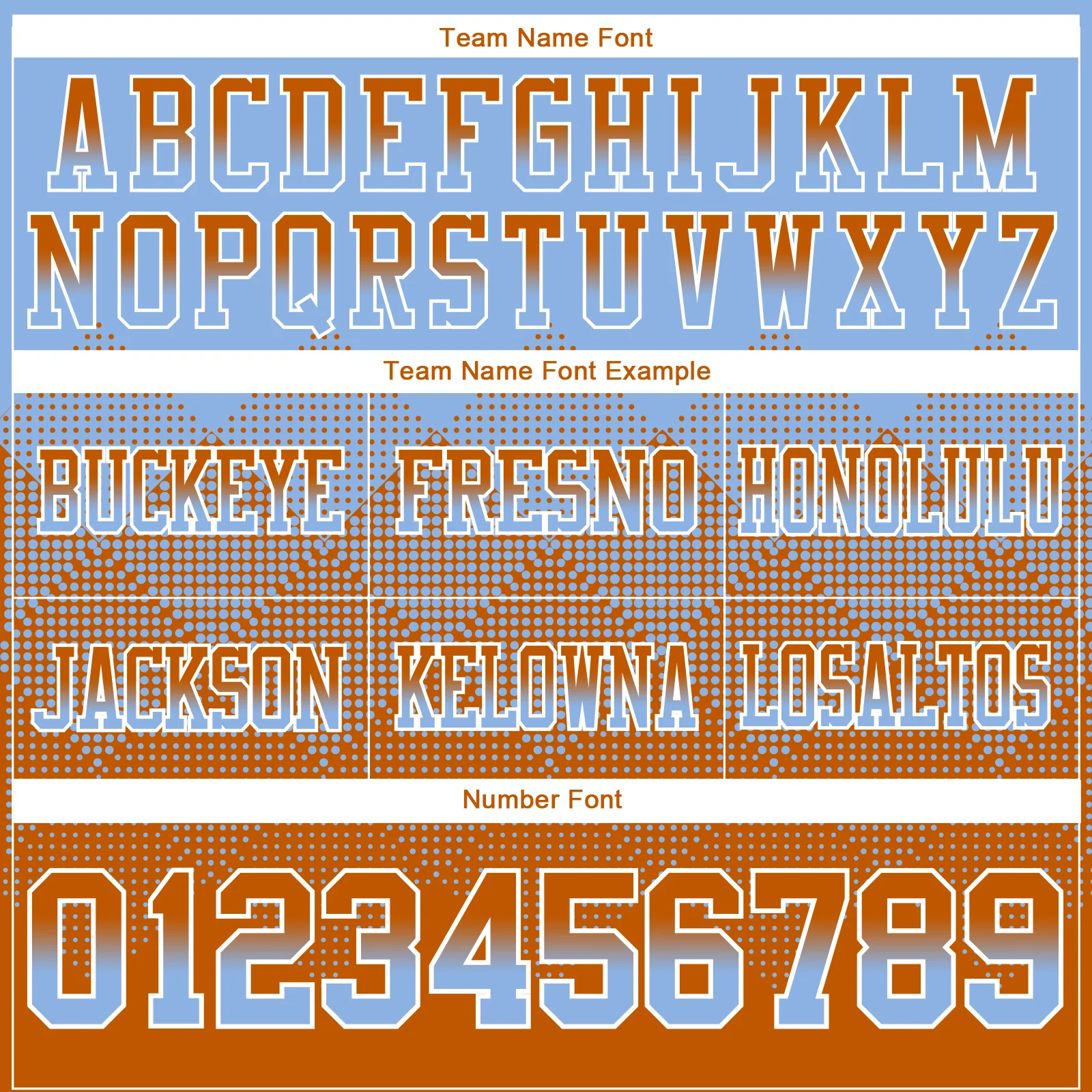 Custom Light Blue Texas Orange-White Authentic Gradient Square Shape Flag Football Jersey - Image 3