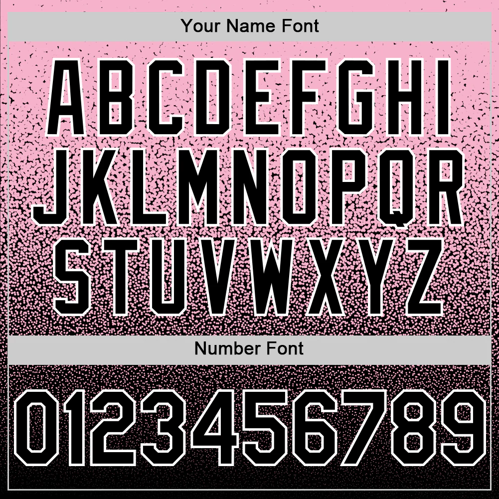Custom Light Pink Black-White Fade Fashion Speckle Authentic Baseball Jersey - Image 5