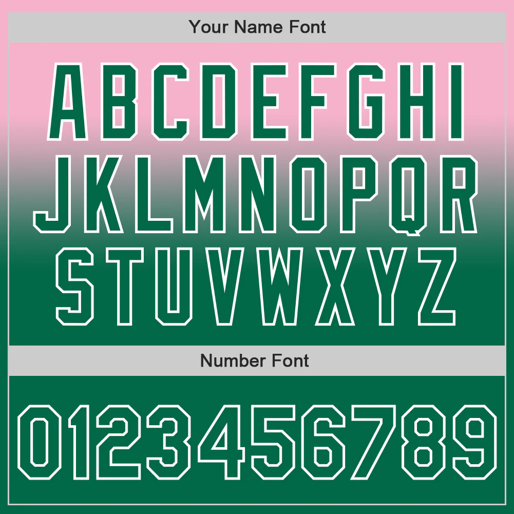 Custom Light Pink Kelly Green-White Authentic Fade Fashion Baseball Jersey - Image 5