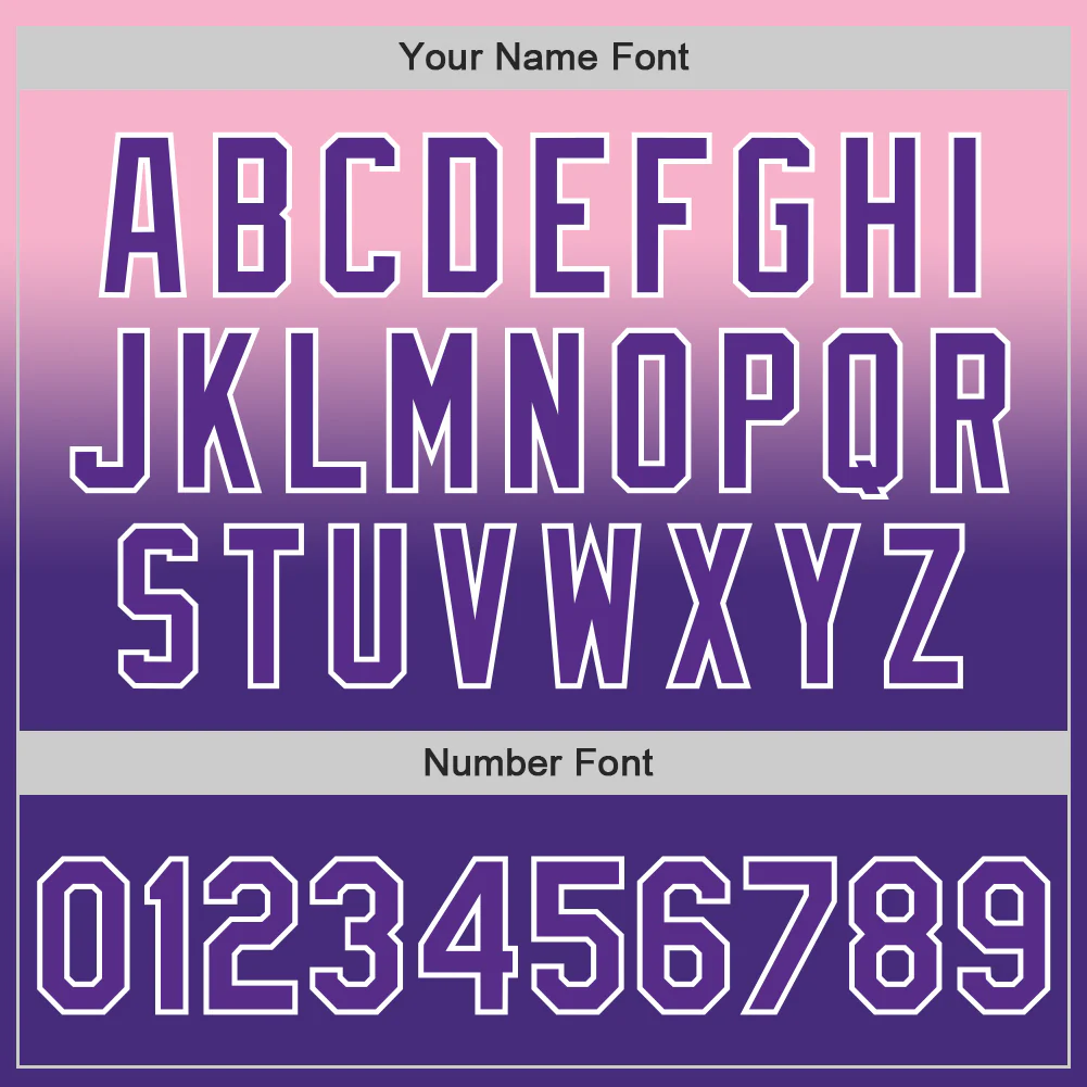 Custom Light Pink Purple-White Authentic Fade Fashion Baseball Jersey - Image 5
