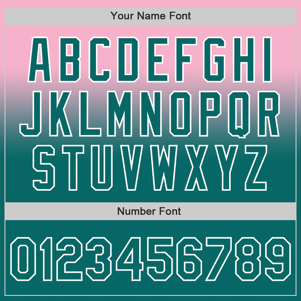 Custom Light Pink Teal-White Authentic Fade Fashion Baseball Jersey - Image 5