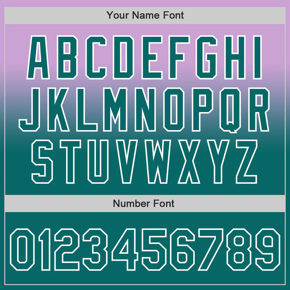 Custom Light Purple Teal-White Authentic Fade Fashion Baseball Jersey - Image 5