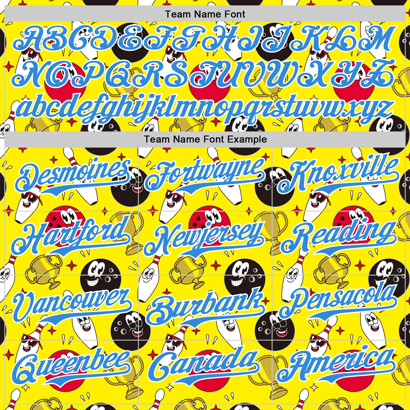 Custom Light Yellow Electric Blue-White Comic Doodle Ballgame 3D Pattern Design Authentic Baseball Jersey - Image 4
