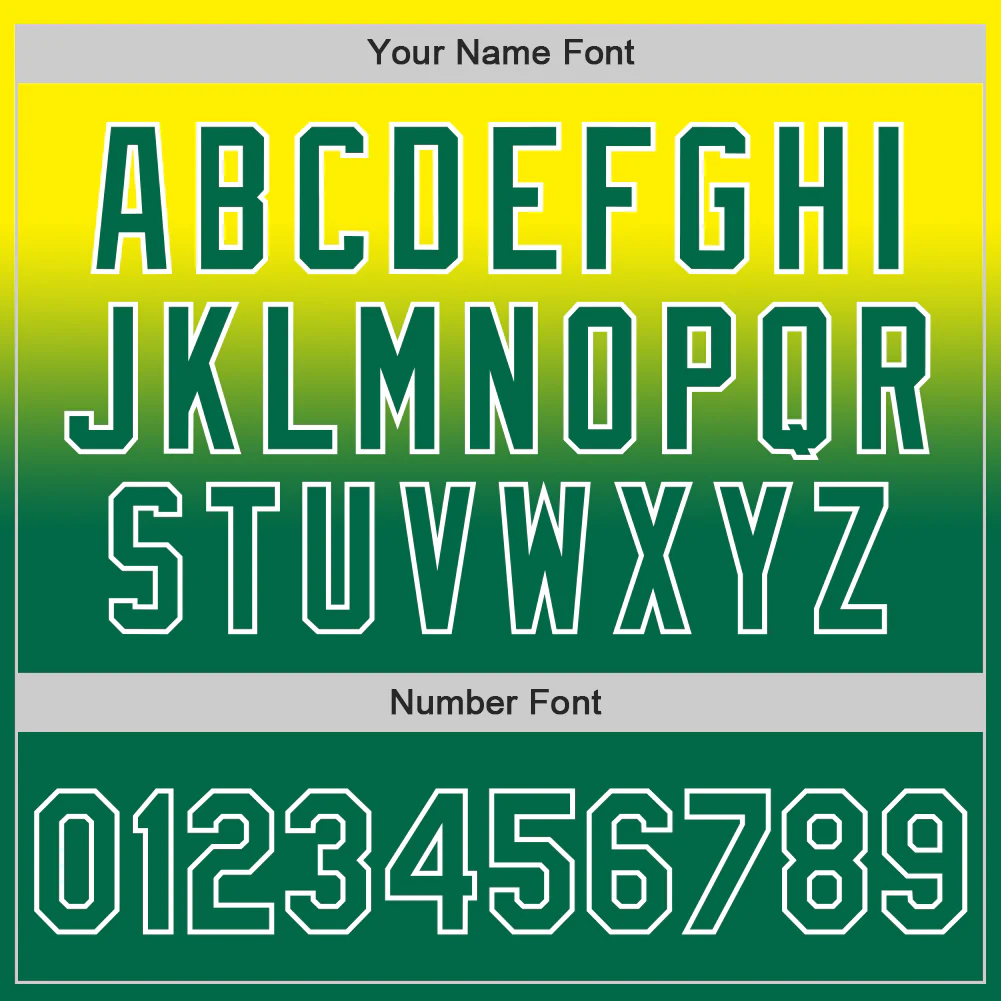 Custom Light Yellow Kelly Green-White Authentic Fade Fashion Baseball Jersey - Image 5