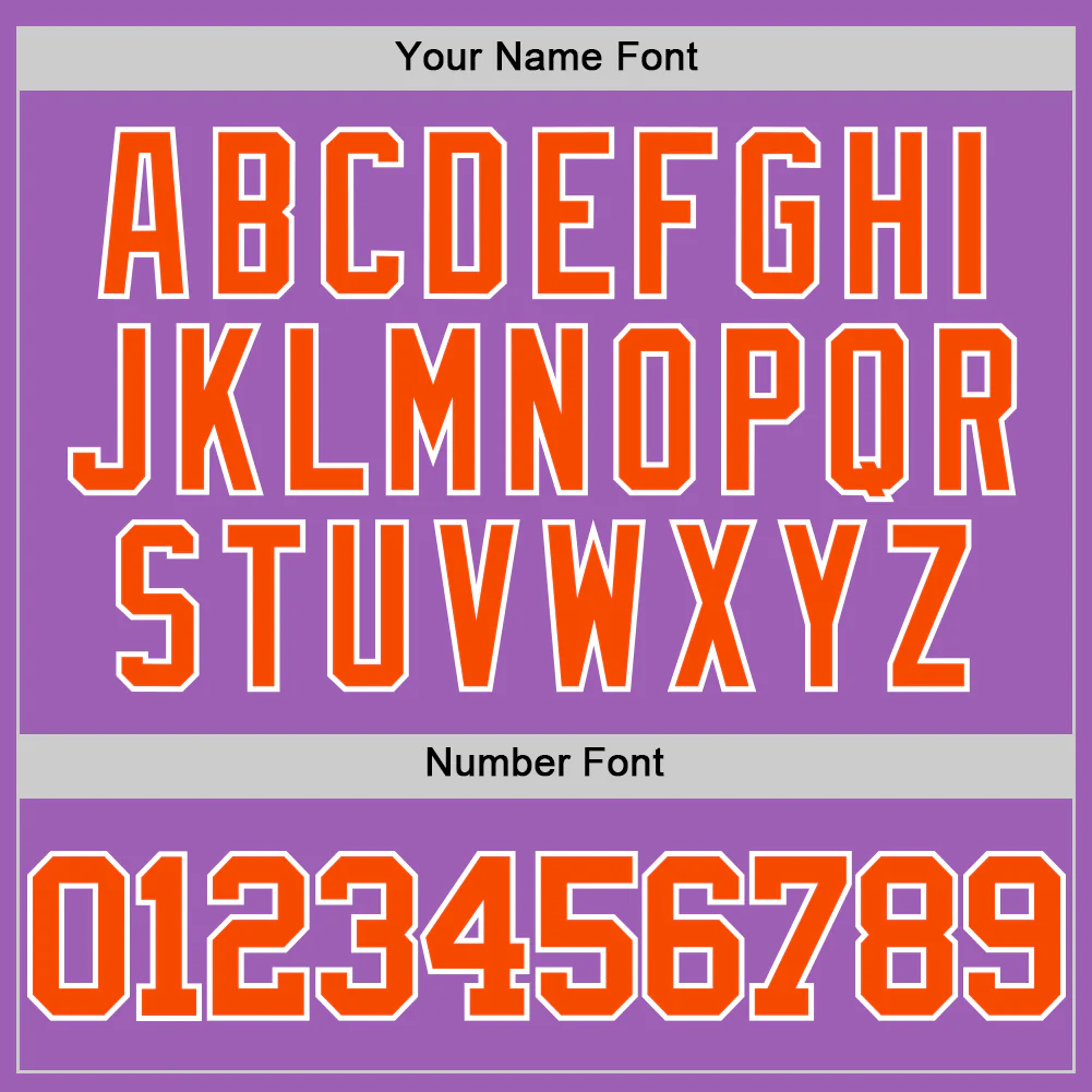 Custom Medium Purple Orange-White Authentic Basketball Jersey - Image 4