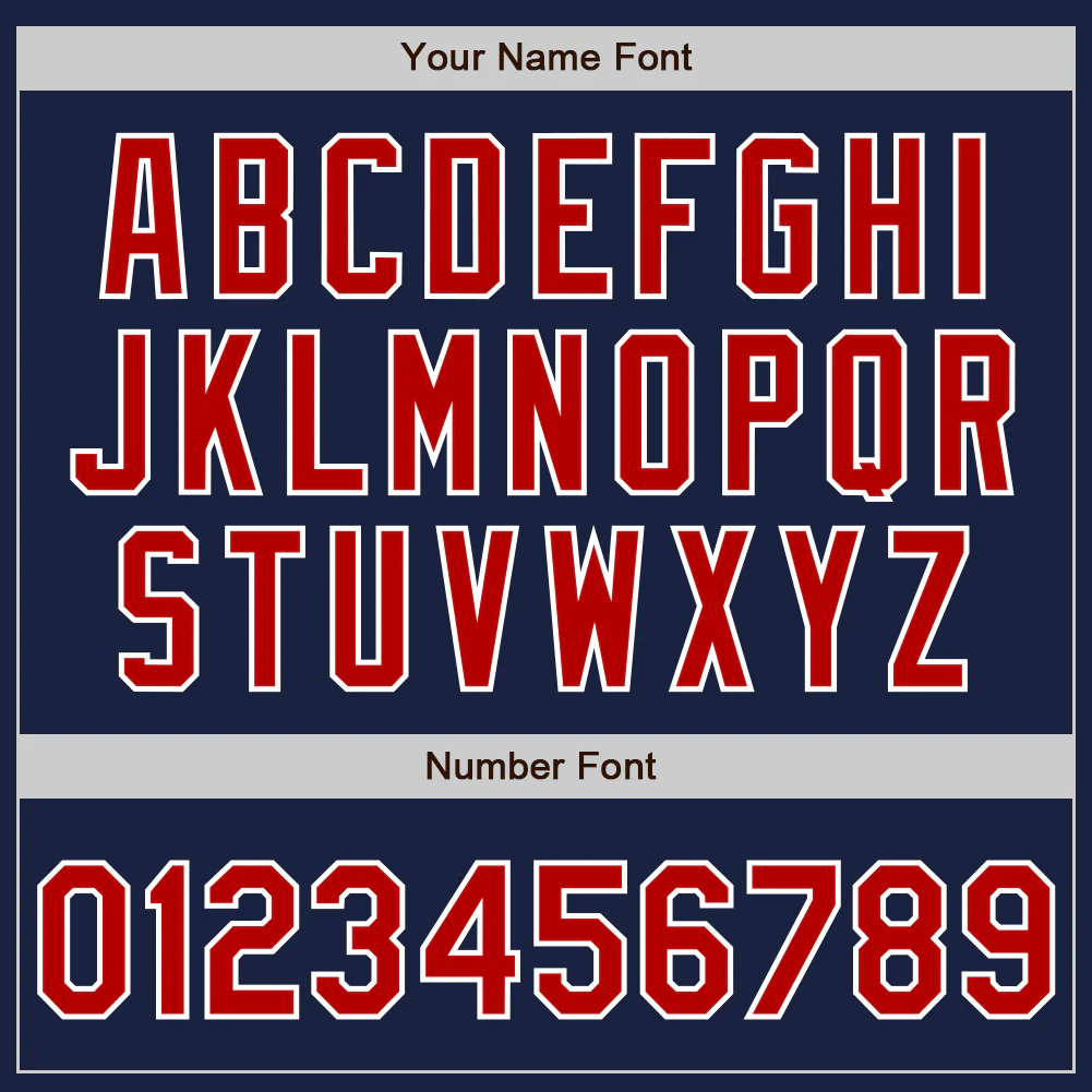 Custom Navy Red-White Authentic Baseball Jersey - Image 4