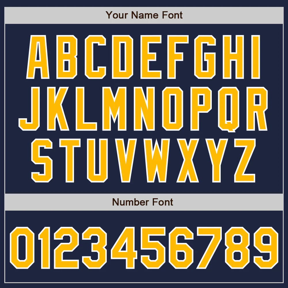 Custom Navy Gold-White Authentic Two Tone Baseball Jersey - Image 5