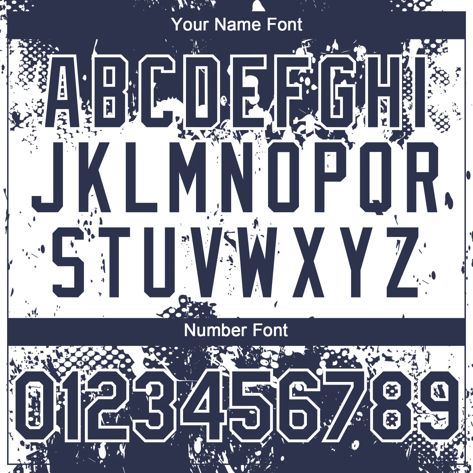 Custom Navy White Abstract Splatter Grunge Paint Authentic Baseball Jersey - Image 5