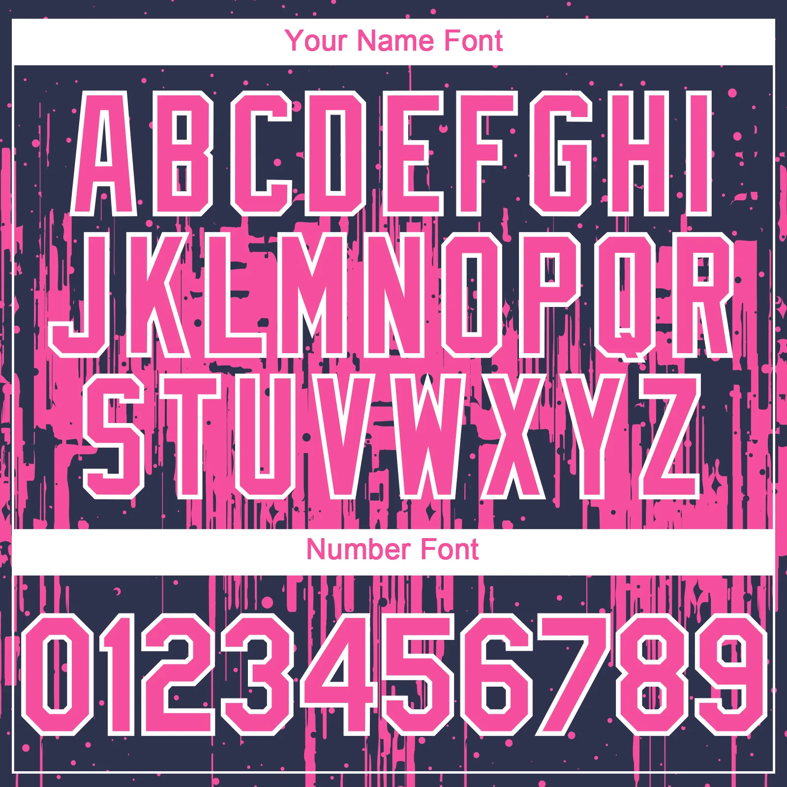 Custom Navy Pink-White Dripping Splatter Paint Authentic Baseball Jersey - Image 5