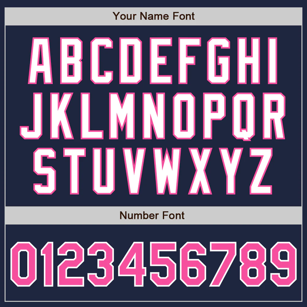 Custom Navy Pink-White Authentic Two Tone Baseball Jersey - Image 5
