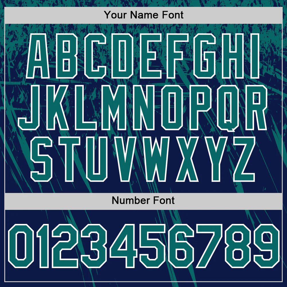Custom Navy Teal-White Distressed Scratch Brush Stroke Authentic Baseball Jersey - Image 5