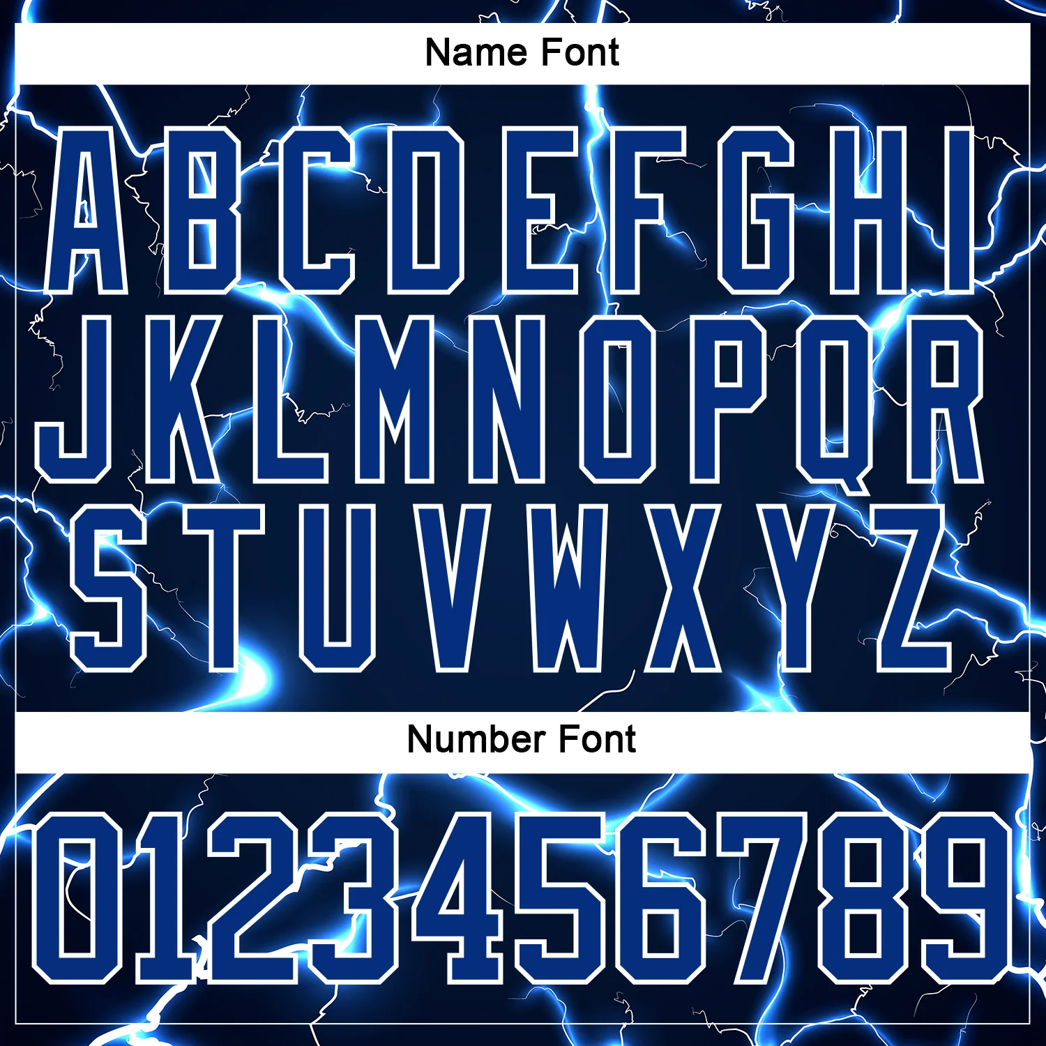 Custom Navy Royal-White Lightning Hockey Lace Neck Jersey - Image 7