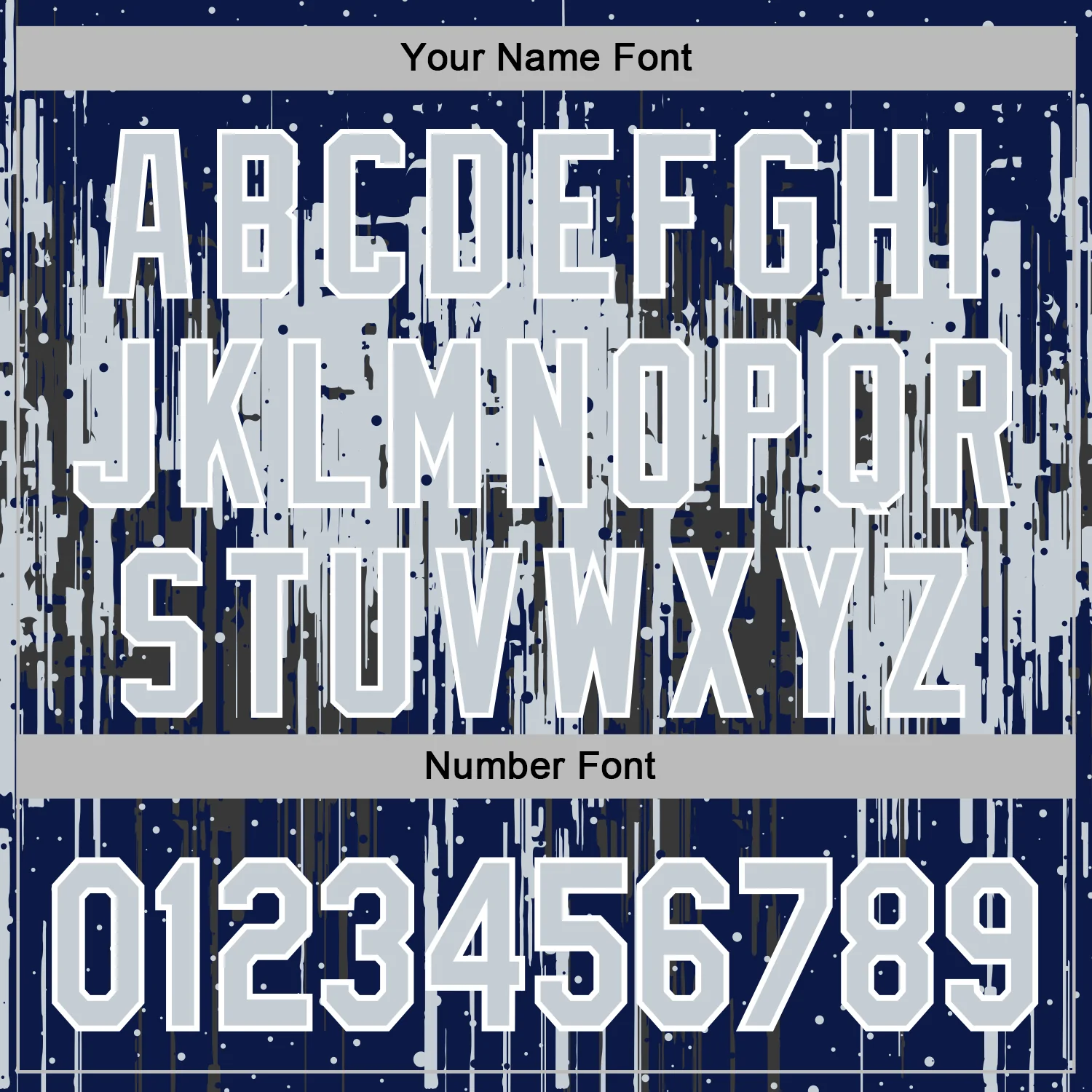 Custom Stitched Navy Silver-White Dripping Splatter Sports Pullover Sweatshirt Hoodie - Image 6
