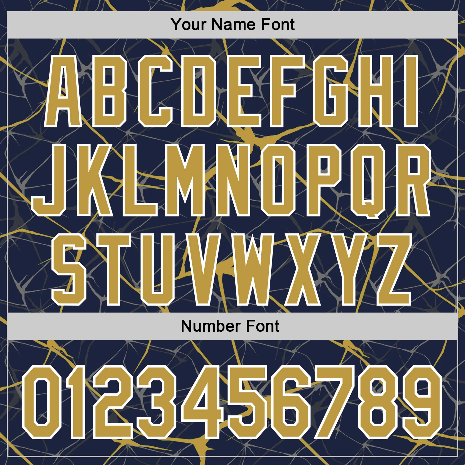 Custom Navy Old Gold-White Abstract Network 3D Pattern Design Bomber Full-Snap Varsity Letterman Hoodie Jacket - Image 6