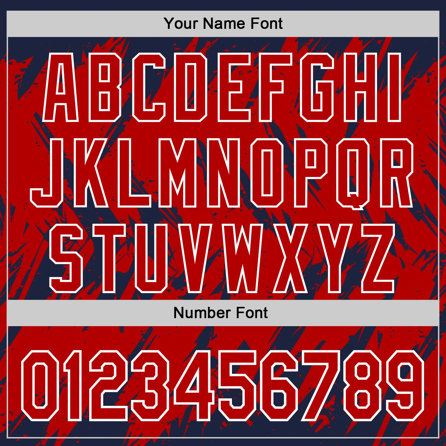 Custom Navy Red-White Abstract Sharp Shape Fragment Pattern Bomber Full-Snap Varsity Letterman Hoodie Jacket - Image 6