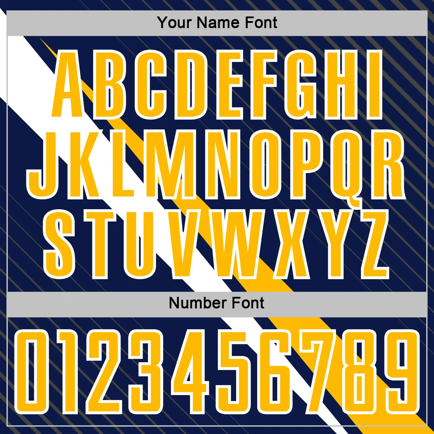Custom Navy Gold-White Diagonal Stripes Sports Sublimation Soccer Uniform Jersey - Image 6