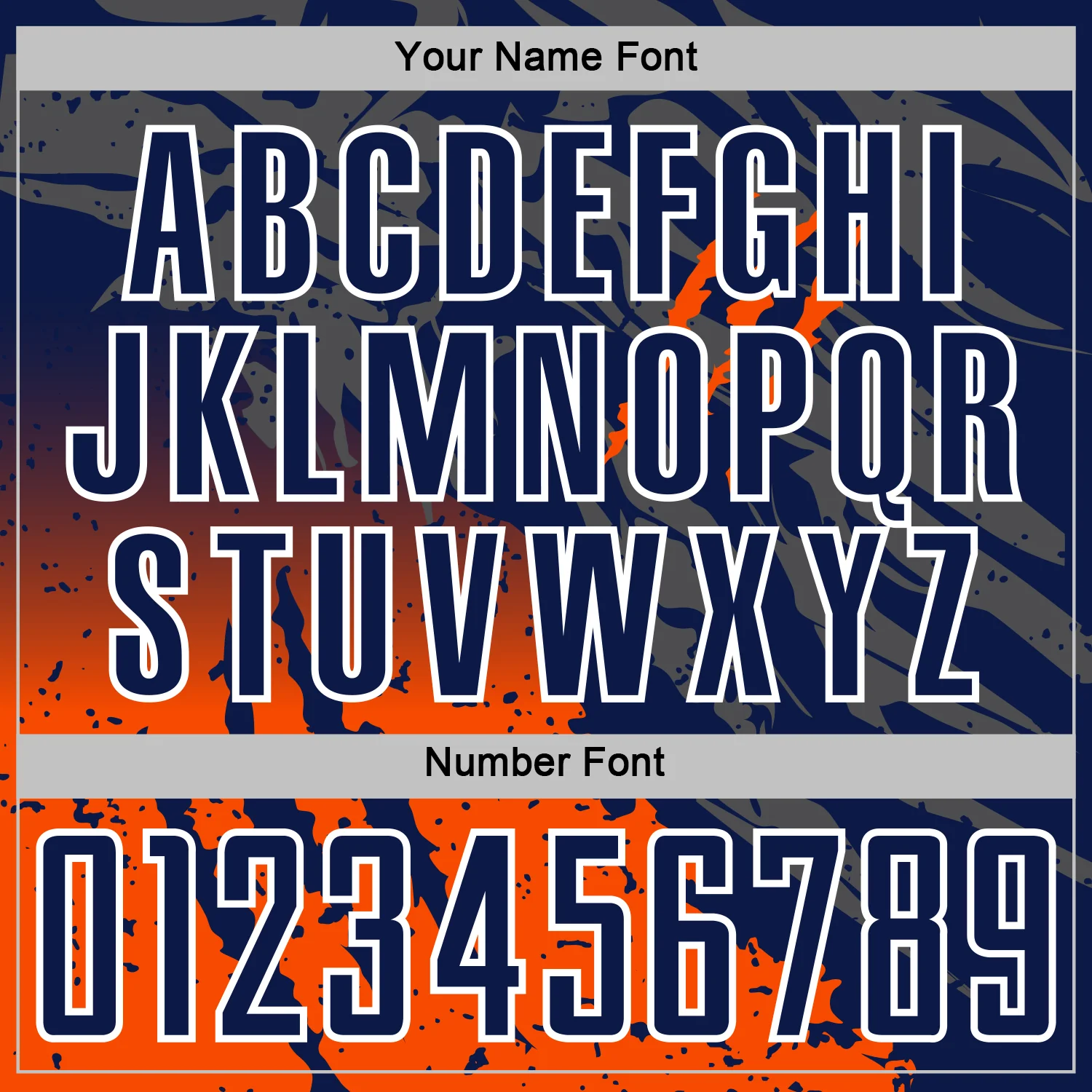 Custom Navy White-Orange Gradient Claw Mark Splatter Sports Sublimation Soccer Uniform Jersey - Image 6