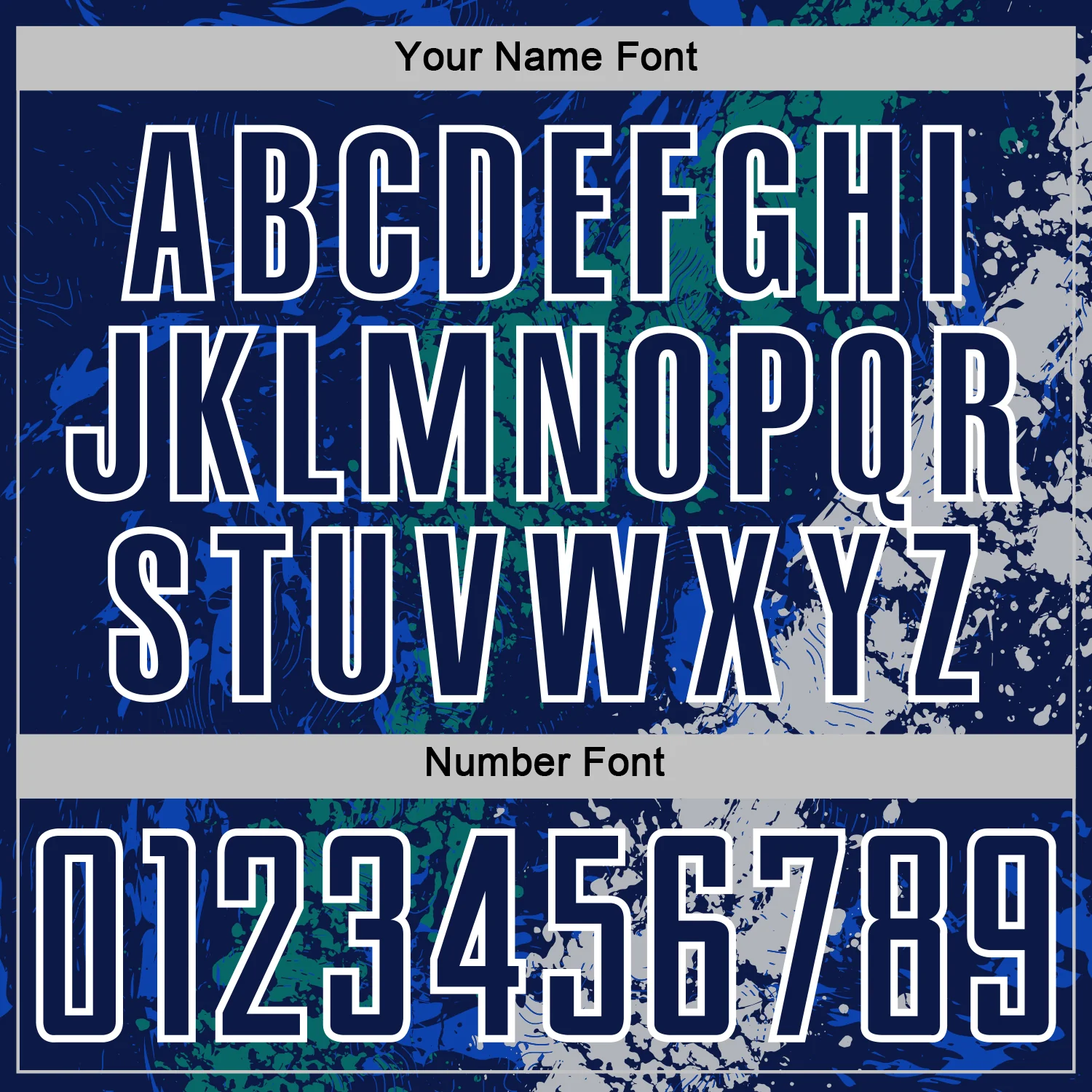 Custom Navy White Teal-Gray Dripping Splatter Cracked Texture Sublimation Soccer Uniform Jersey - Image 6