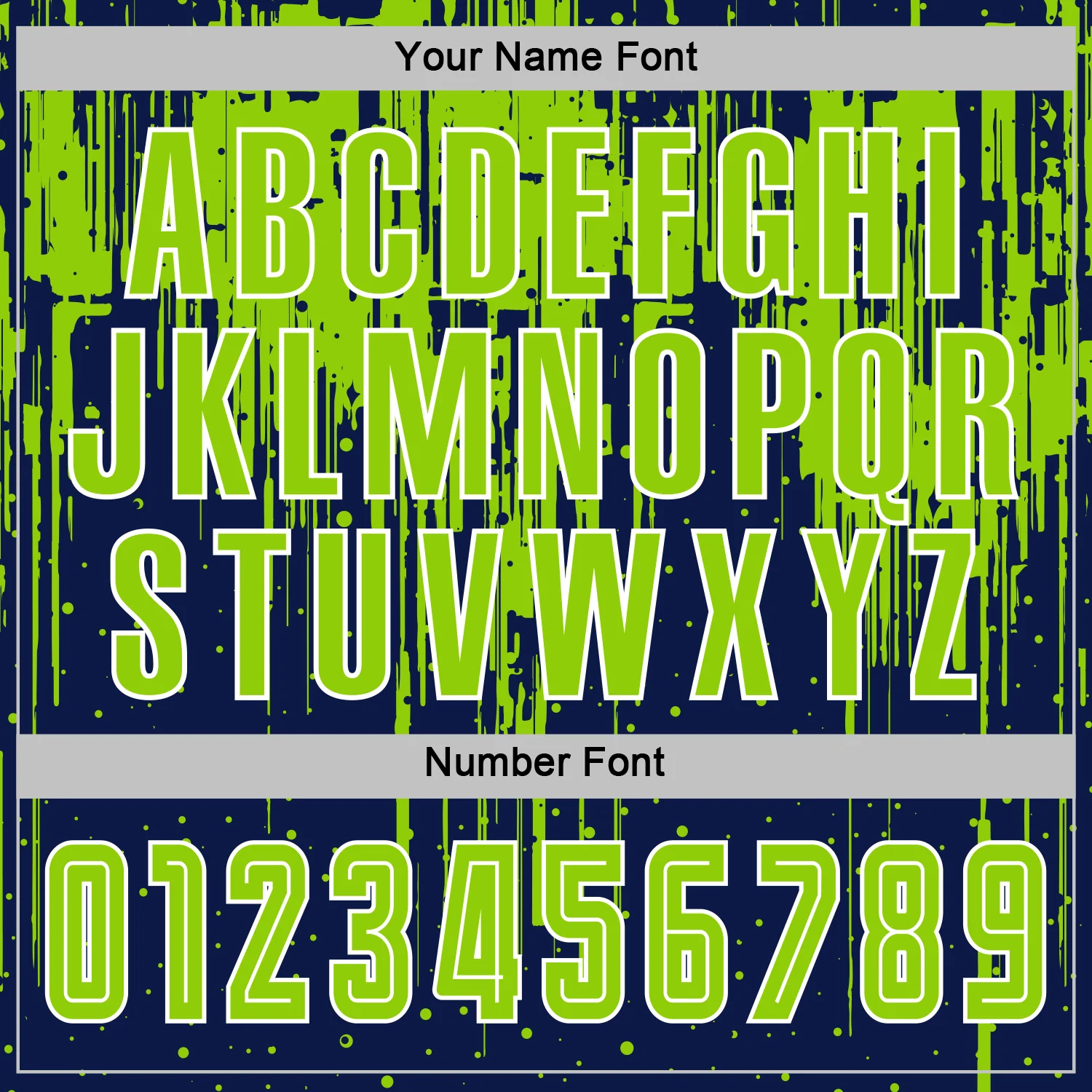 Custom Navy Neon Green-White Dripping Splatte Pattern Sports Sublimation Soccer Uniform Jersey - Image 6