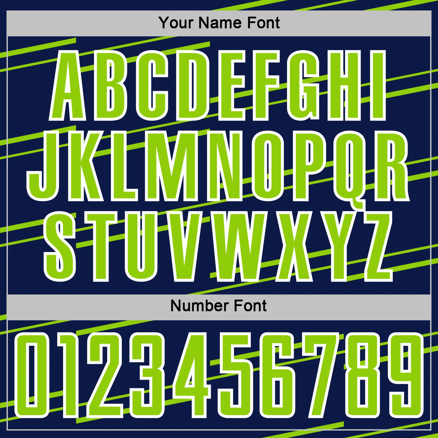 Custom Navy Neon Green-White Diagonal Pinstripes Lines Sports Sublimation Soccer Uniform Jersey - Image 6