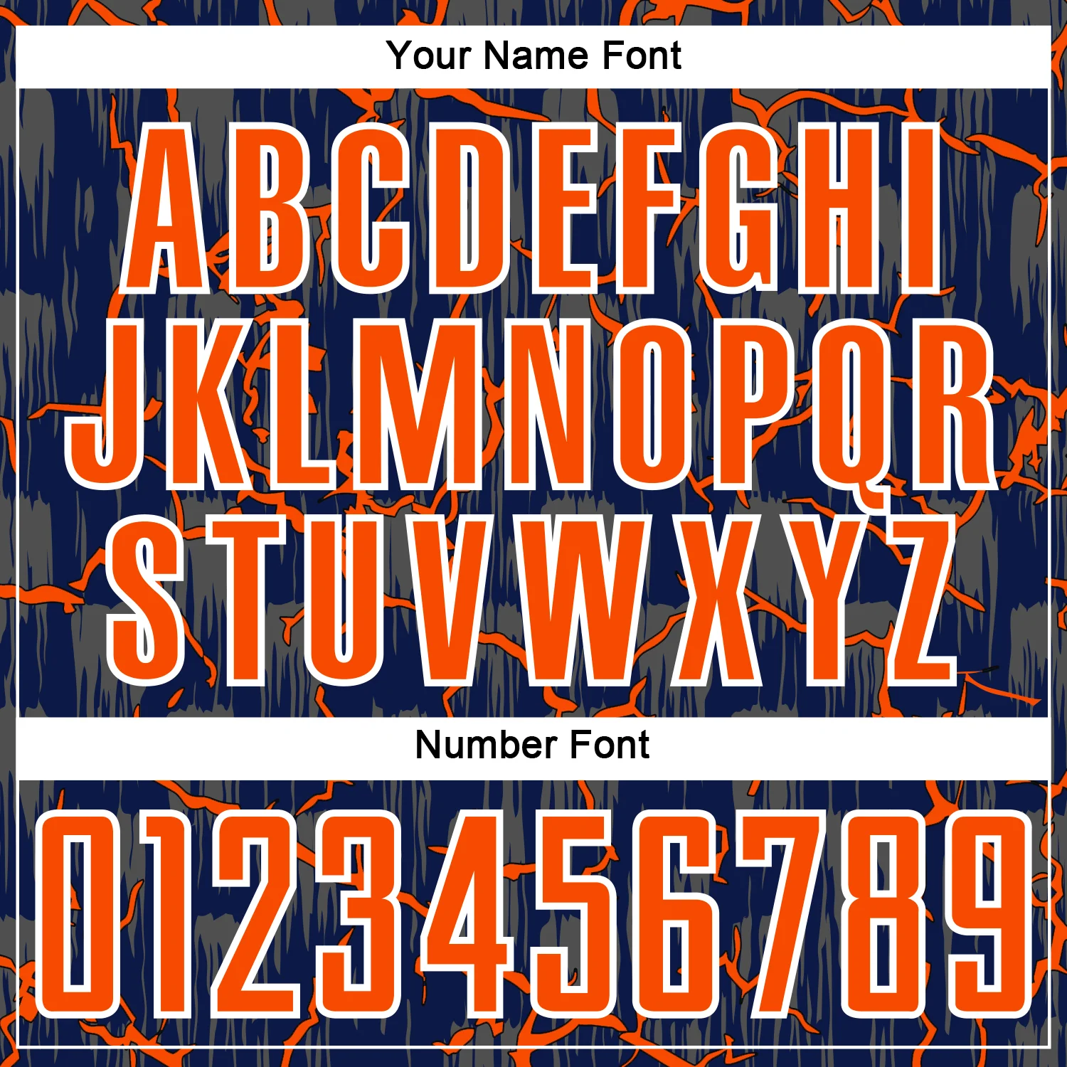 Custom Navy Orange-White Lightning Sublimation Soccer Uniform Jersey - Image 6